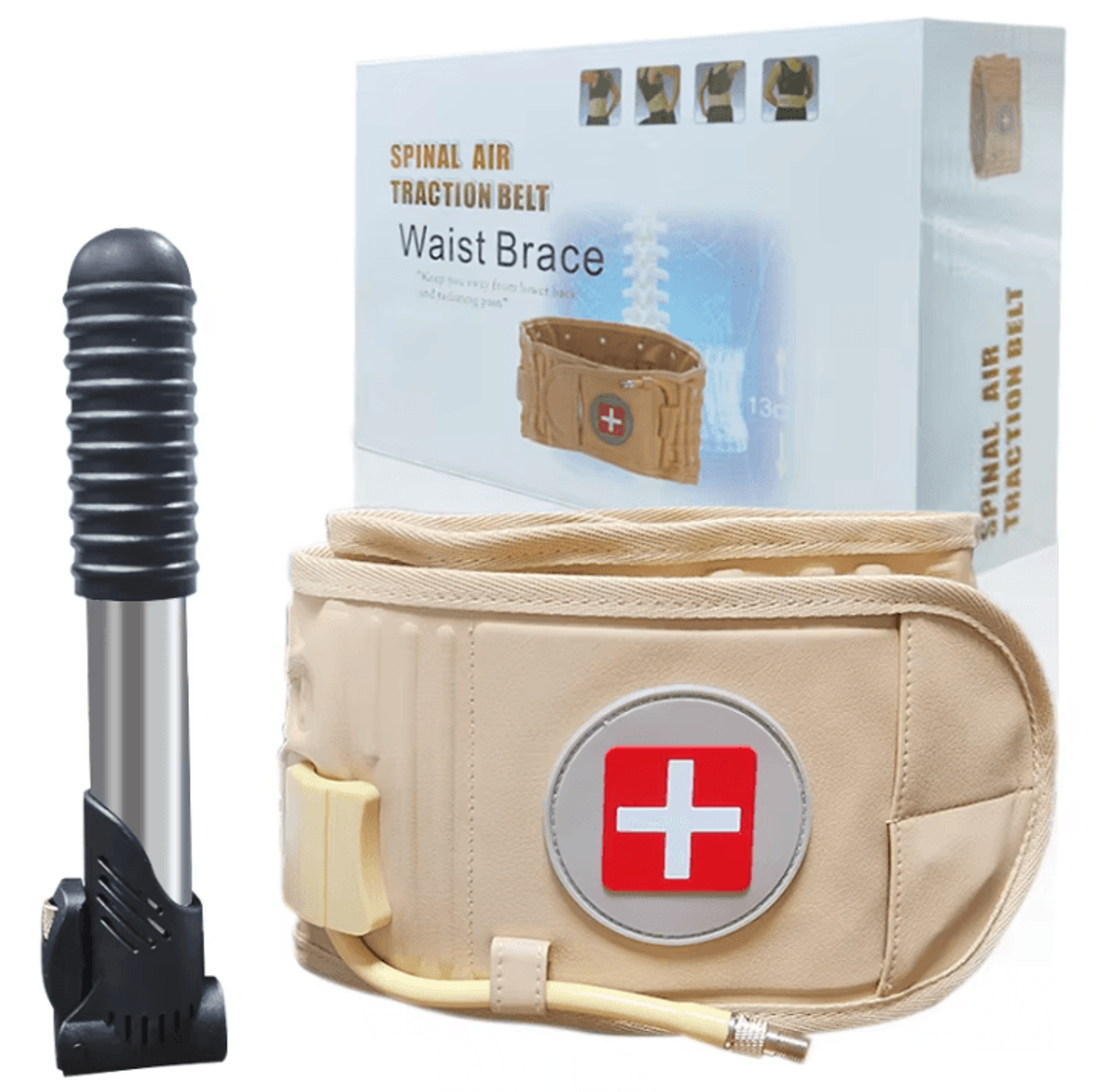 Adjustable Inflatable Lumbar Traction Belt For Back Support And Pain Relief 0
