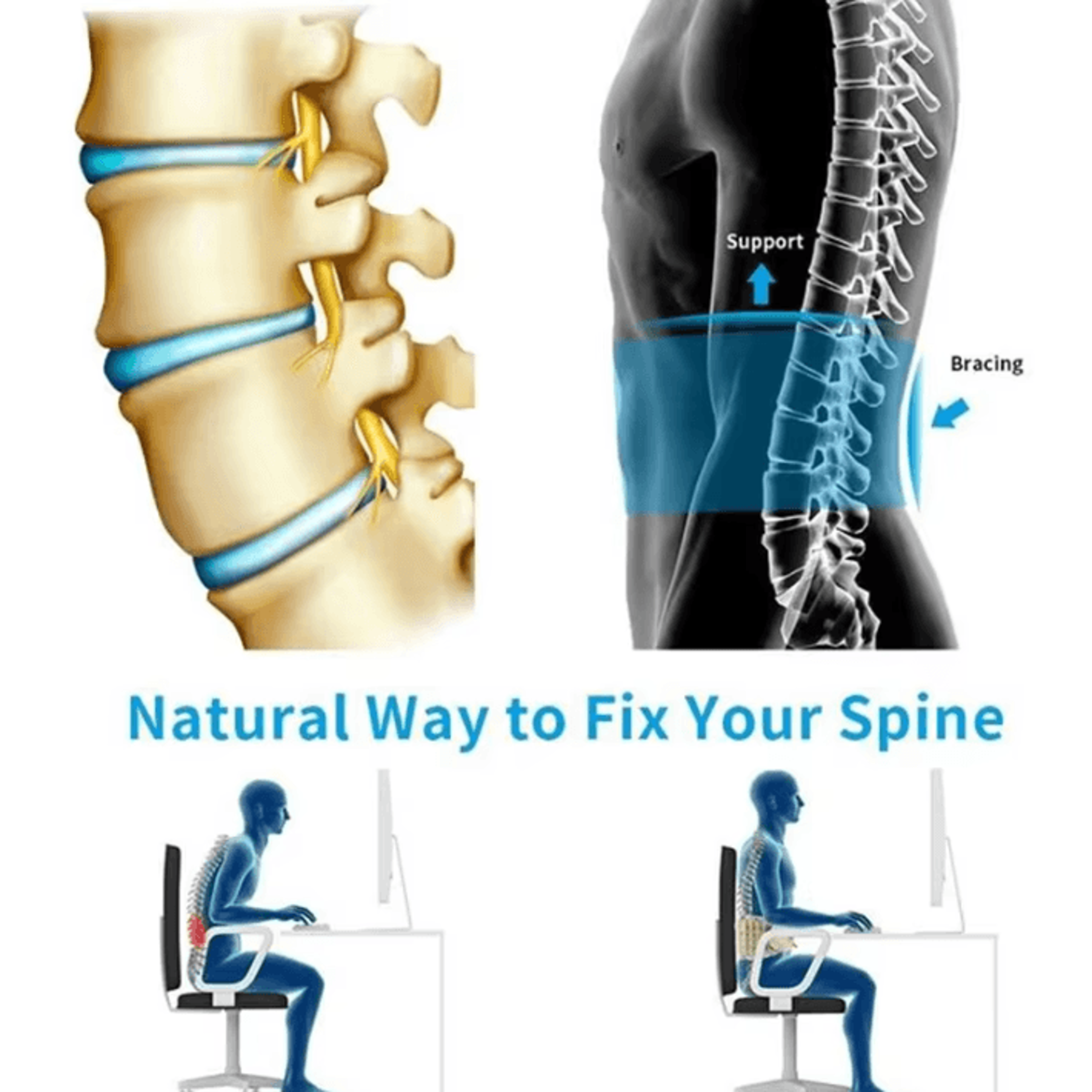 Adjustable Inflatable Lumbar Traction Belt For Back Support And Pain Relief 3