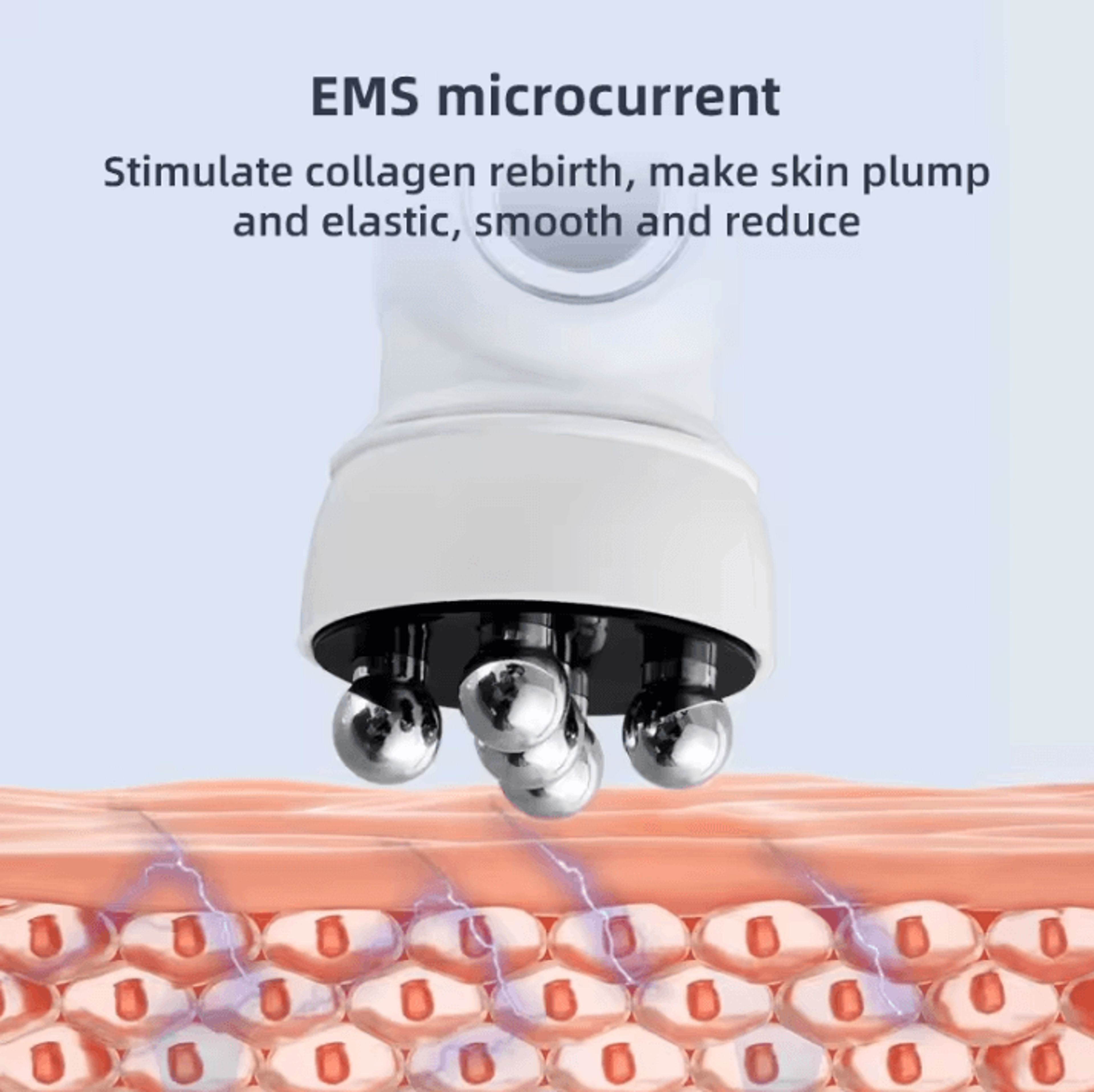 3in1 RF Heating EMS Facial Massager Roller  360 Degree Skin Lifting And Rejuvenation Beauty Device 2