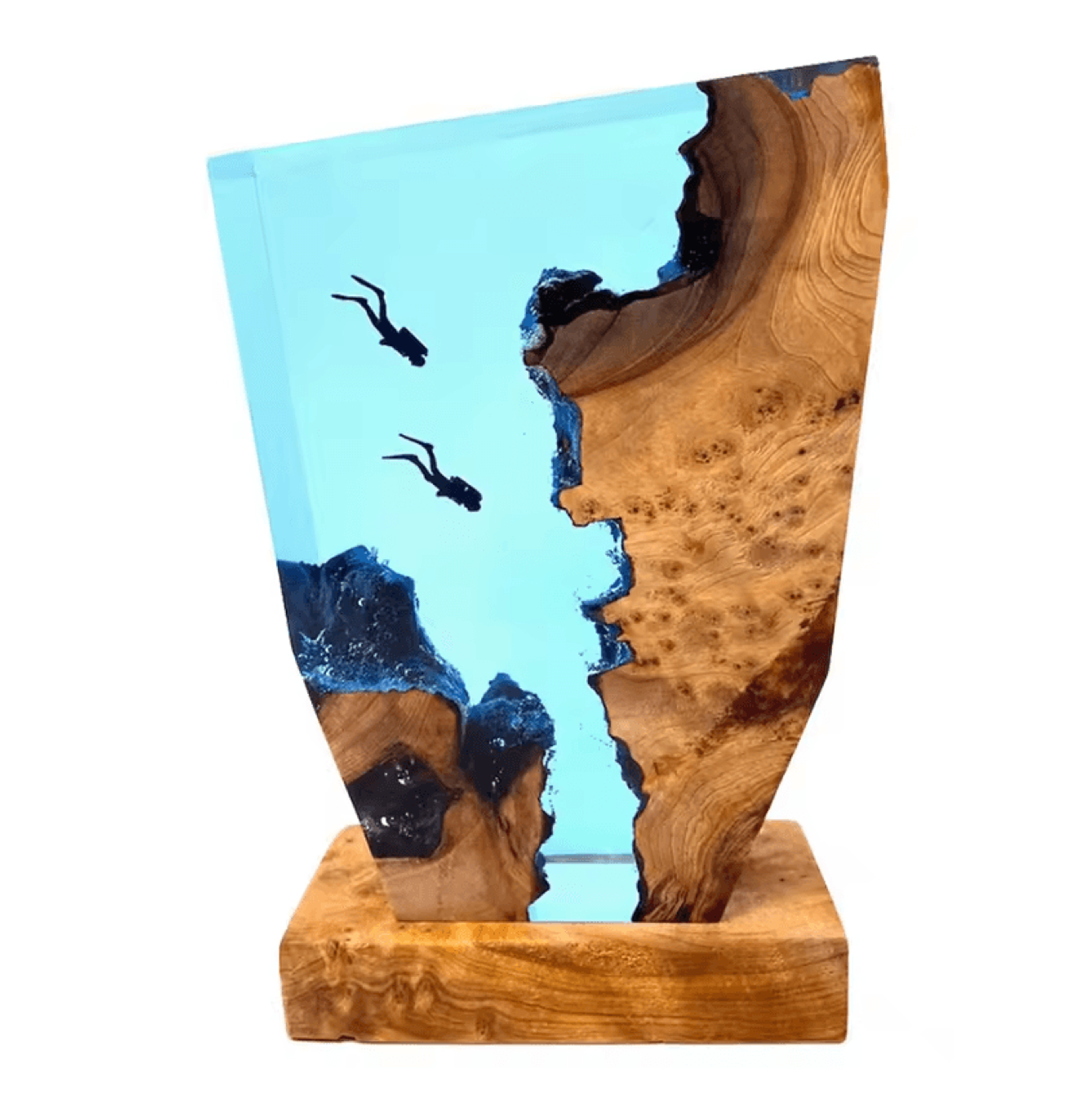 Seabed Exploration Resin Diver Table Light  Underwater Night Lamp For Bedroom And Office Decor 5