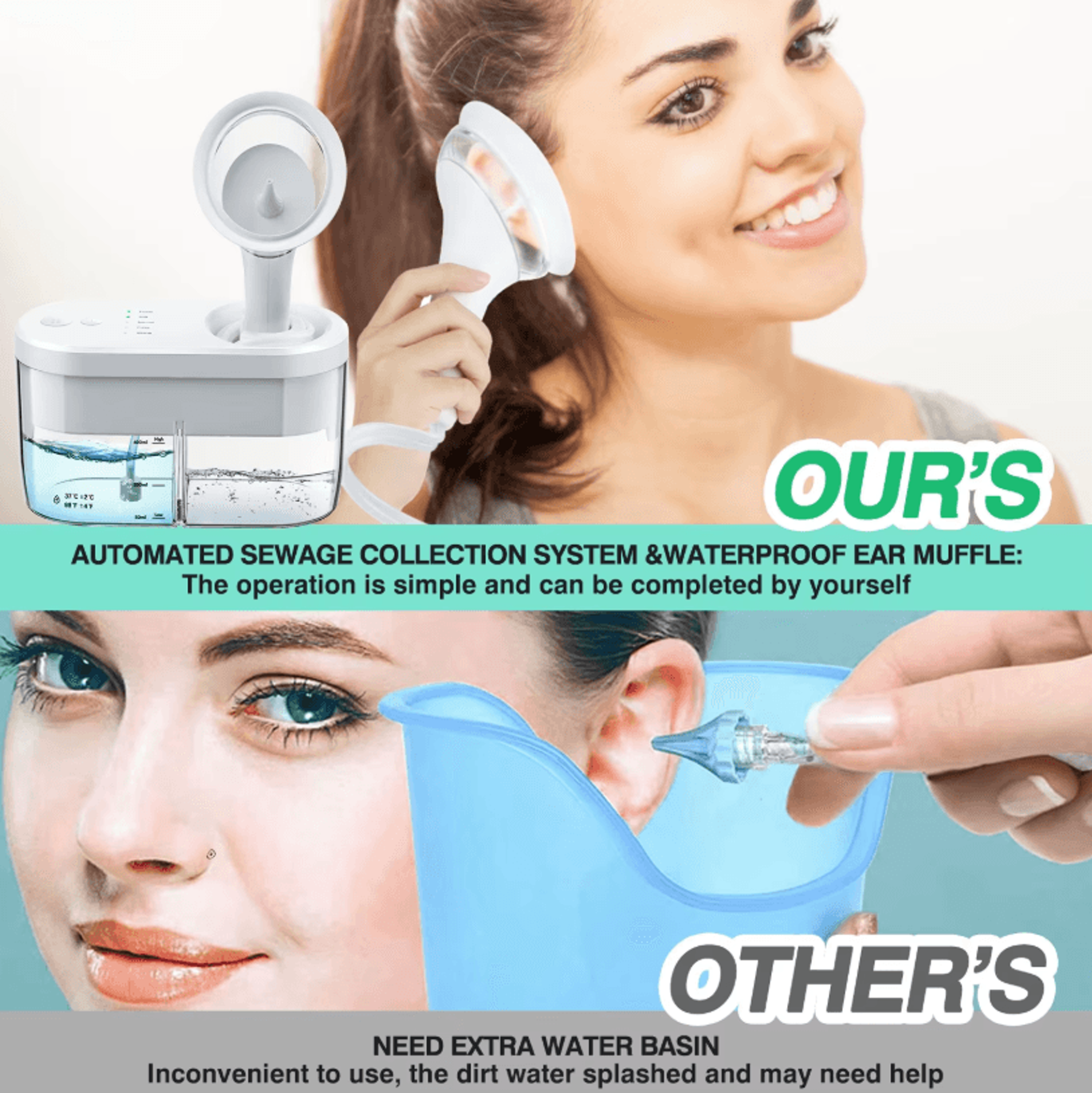 Electric Ear Cleaner With Water Irrigation System  Safe Ear Wax Removal Kit For Adults And Kids 1