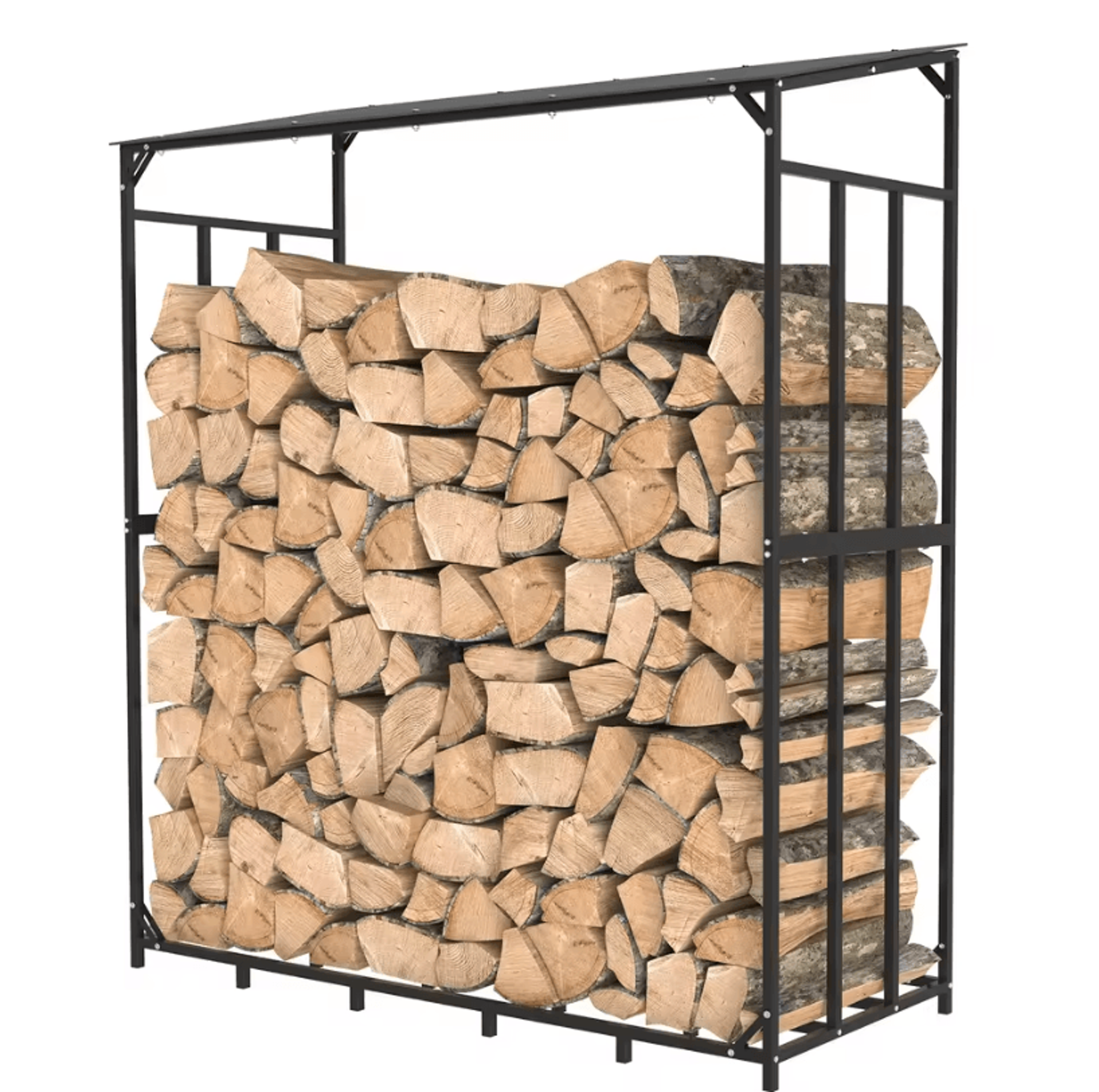 Extra Large Tall Outdoor Firewood Rack With Waterproof Cover  Heavy Duty Strong Stand For Garden An 6