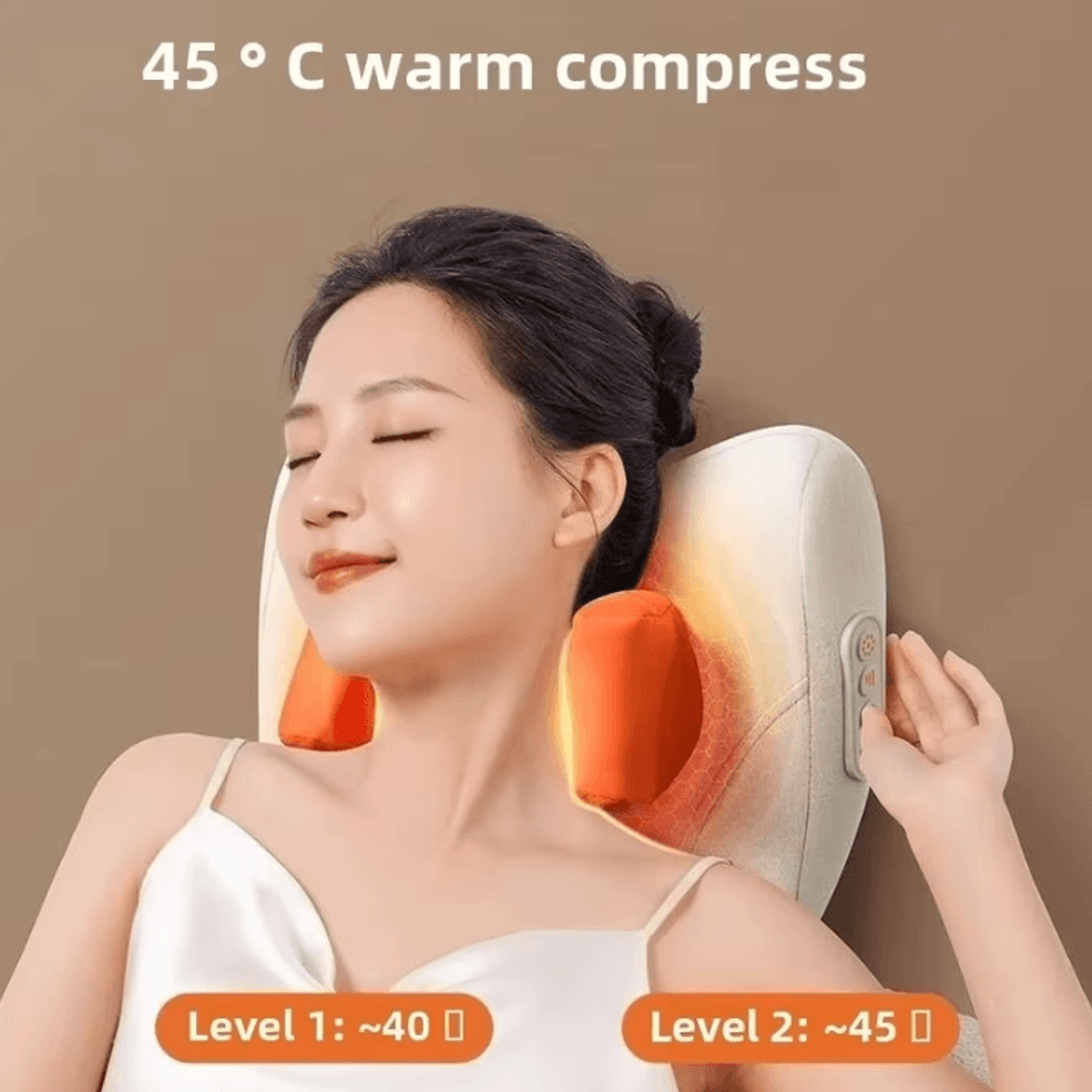 JAIYORL Wireless Electric Massage Pillow  Heated Shiatsu Massager For Neck Back Waist And Legs 0