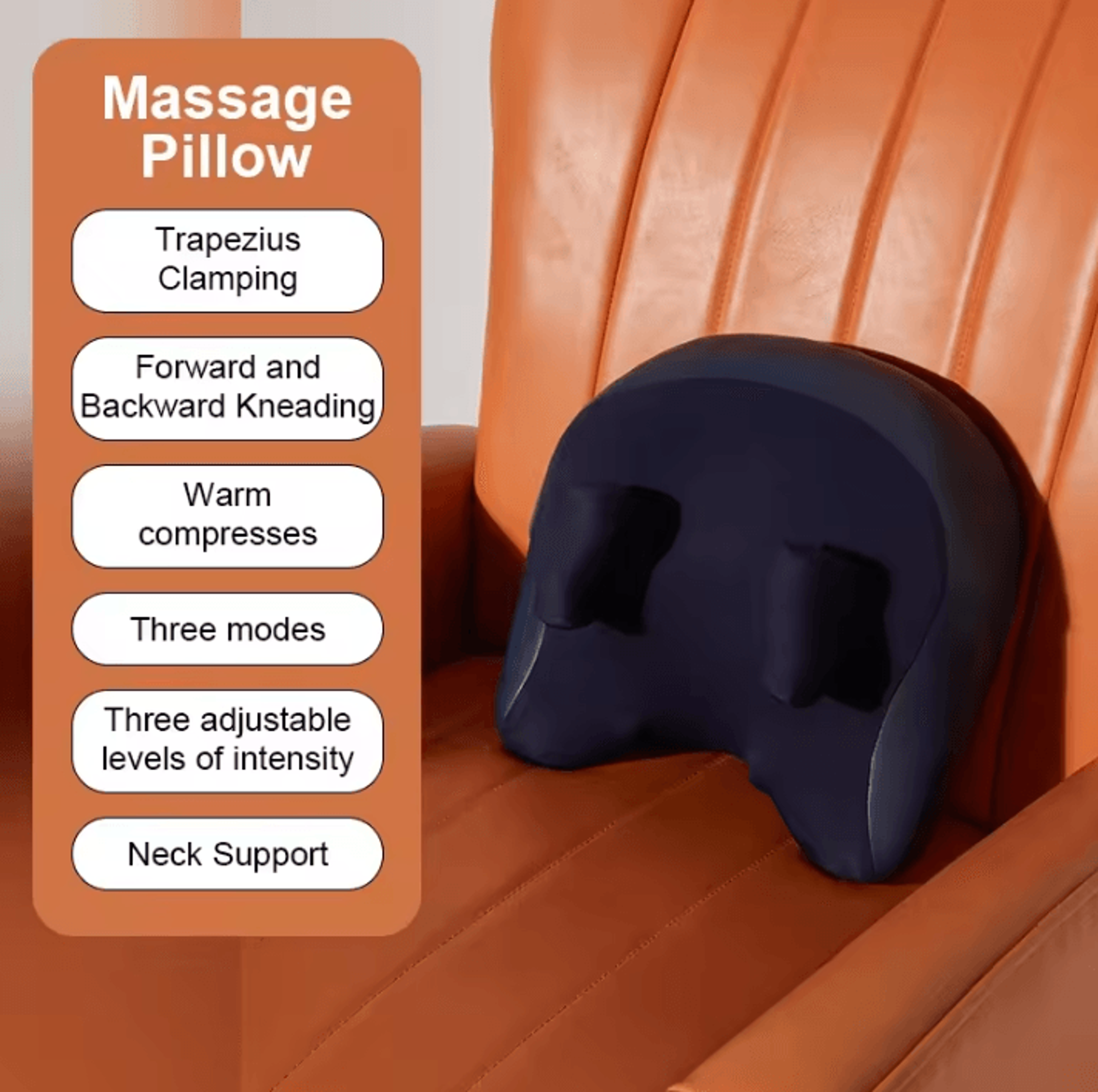 JAIYORL Wireless Electric Massage Pillow  Heated Shiatsu Massager For Neck Back Waist And Legs 10