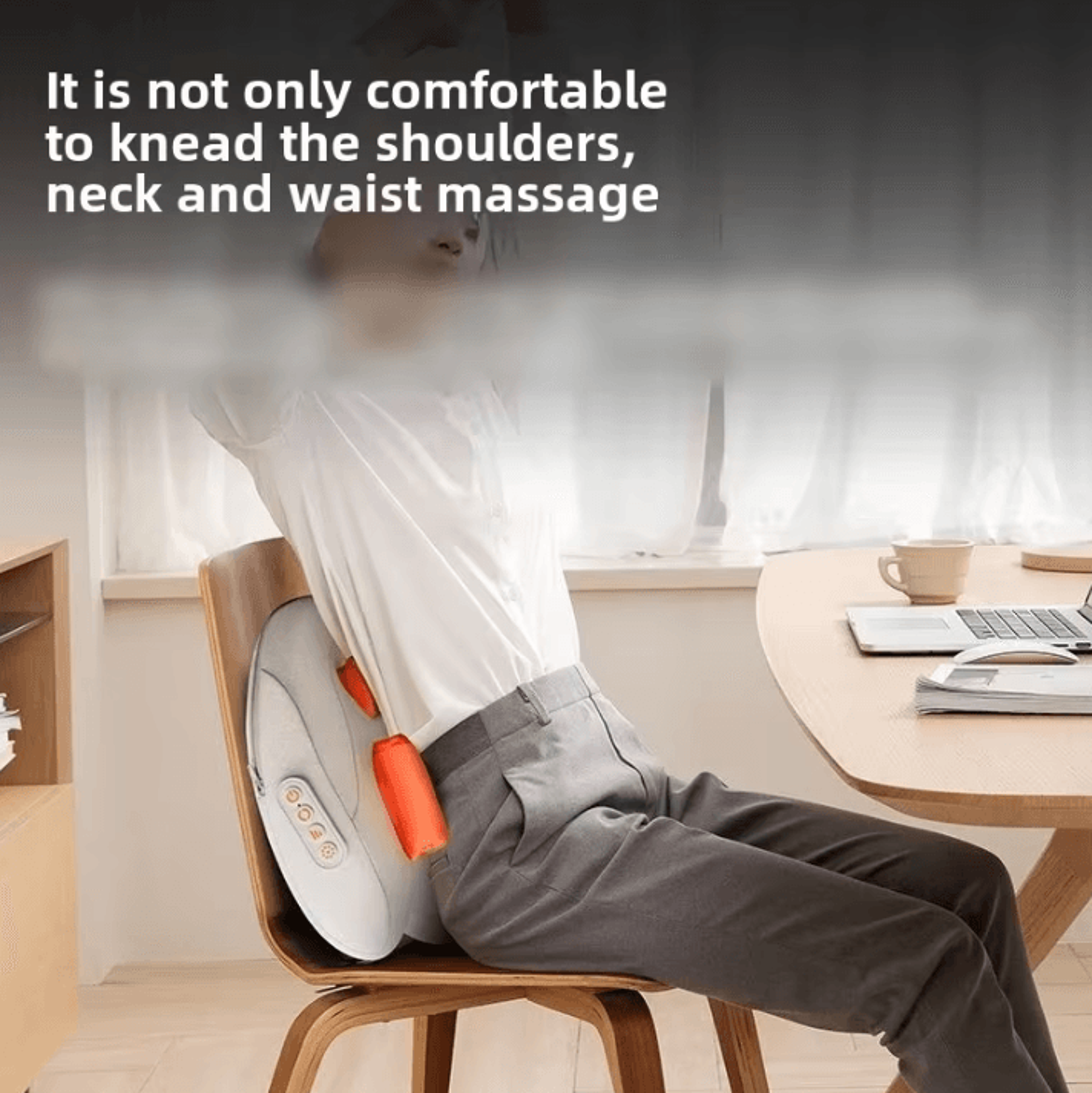 JAIYORL Wireless Electric Massage Pillow  Heated Shiatsu Massager For Neck Back Waist And Legs 5