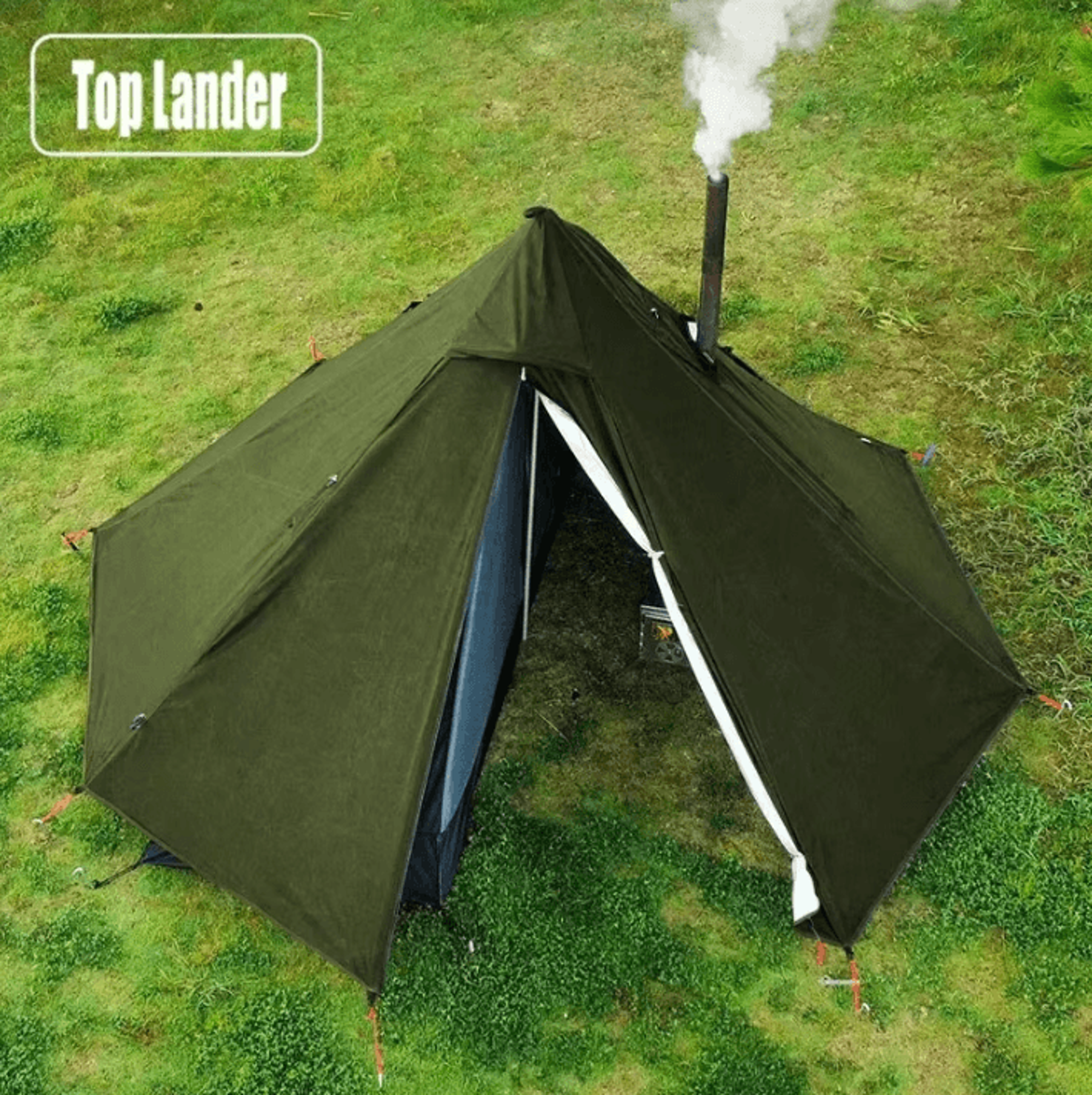 Ultralight Hot Tent With Chimney Window  OnePerson Double Layer Tipi Teepee Bushcraft Shelter 0