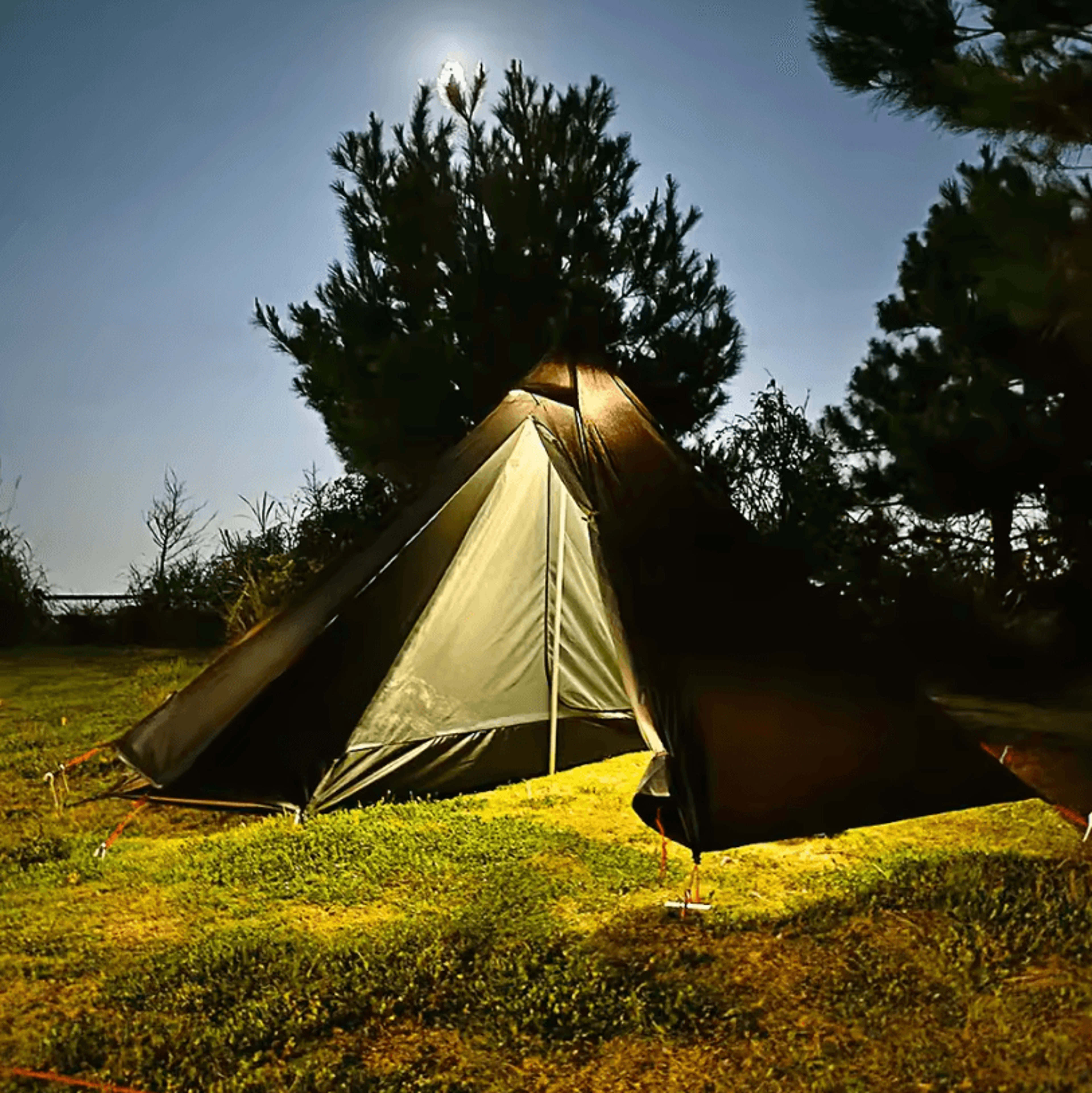 Ultralight Hot Tent With Chimney Window  OnePerson Double Layer Tipi Teepee Bushcraft Shelter 1