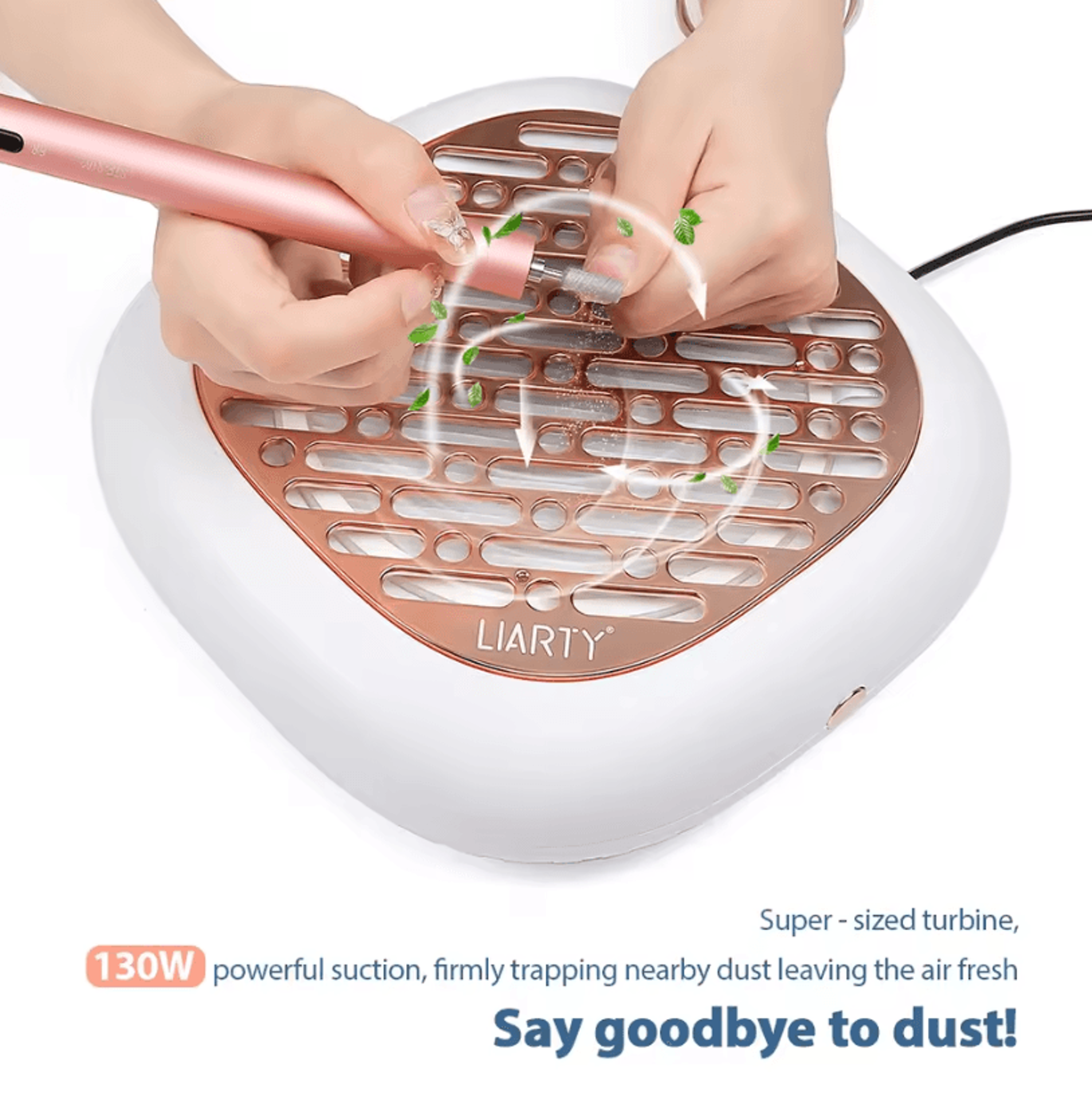 130W Nail Dust Collector  Professional Brushless Nail Dust Extractor Vacuum Cleaner 2