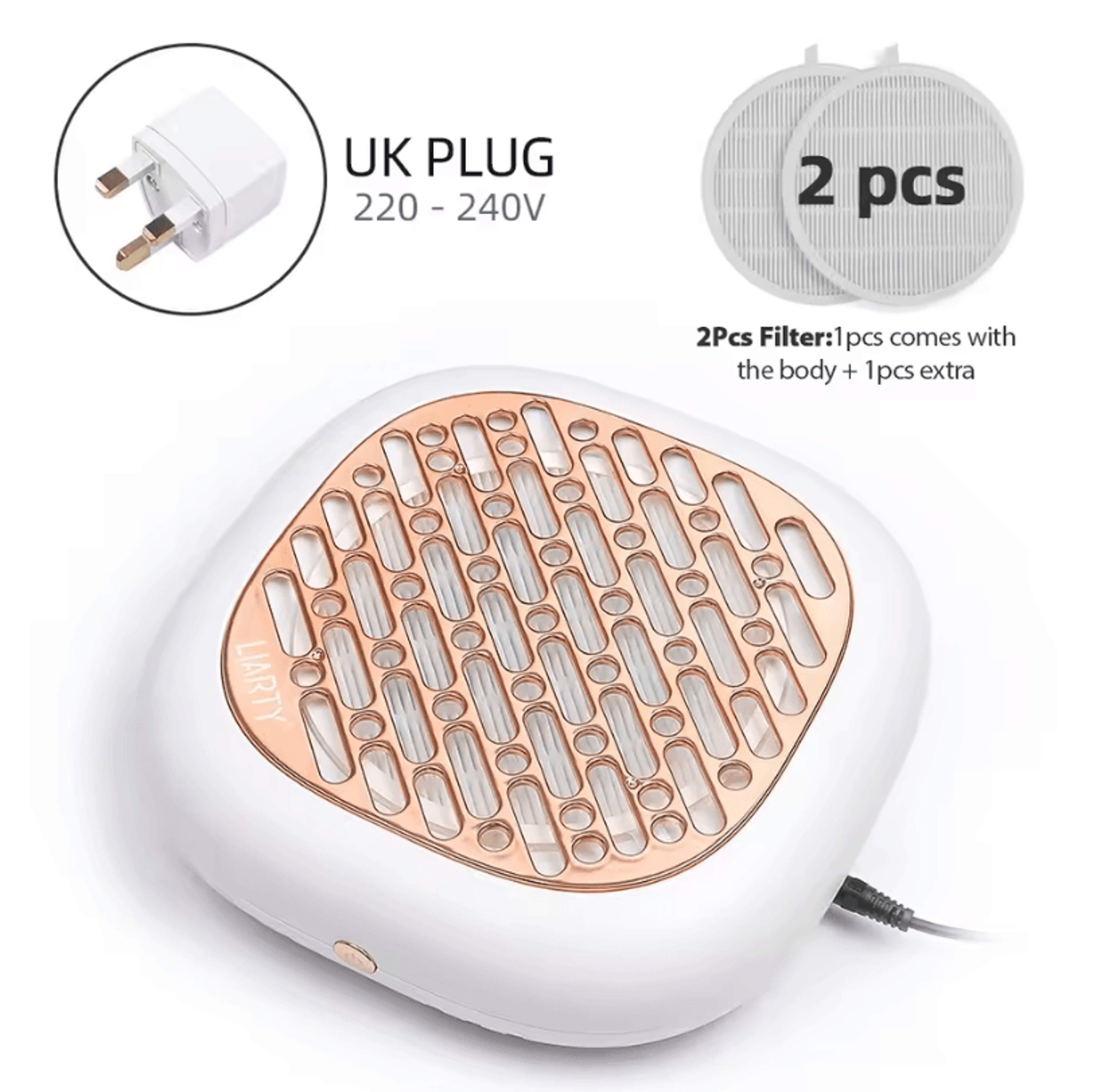 130W Nail Dust Collector  Professional Brushless Nail Dust Extractor Vacuum Cleaner 10
