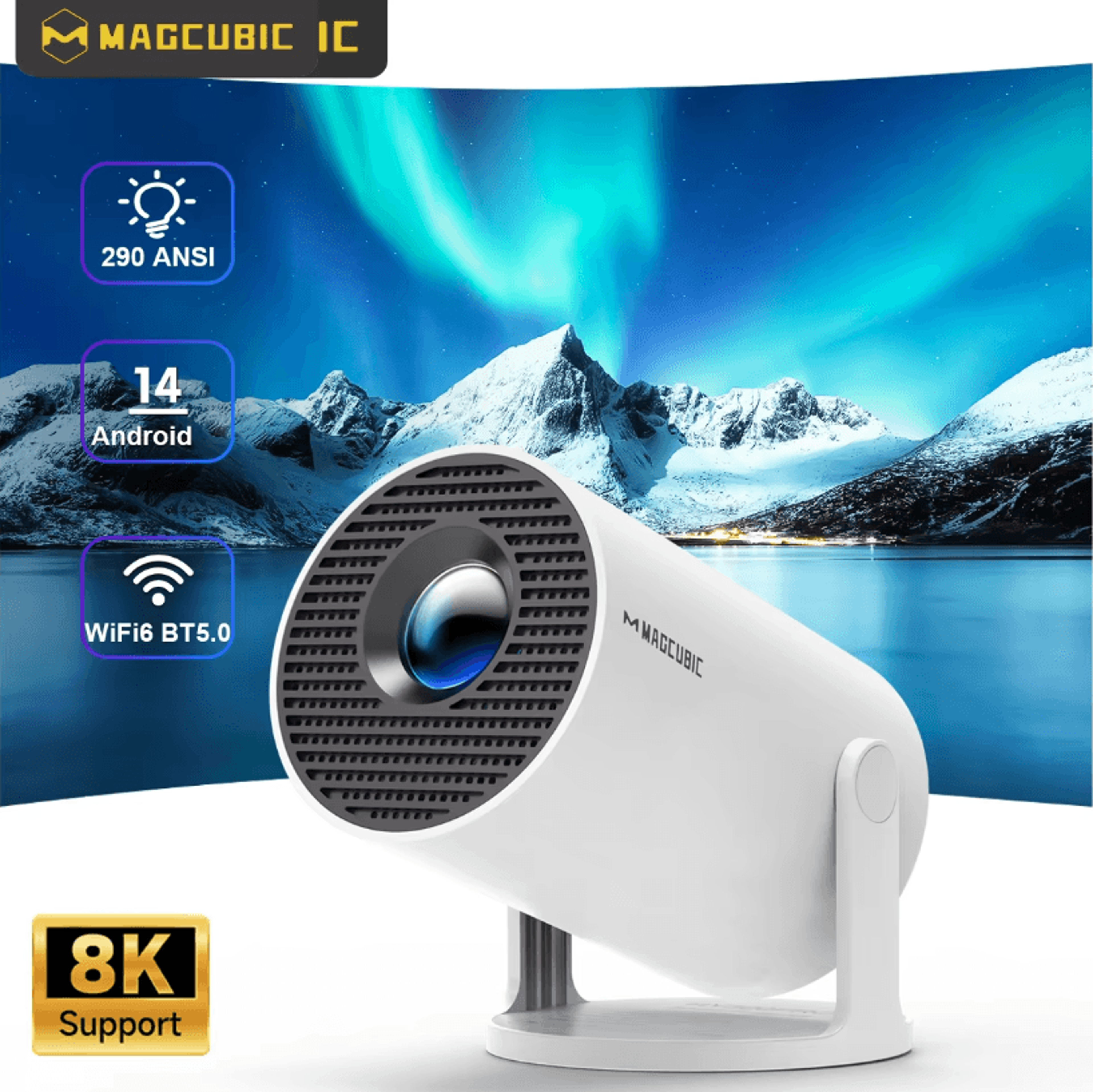 Magcubic HY300 Pro 8K Android Projector  Dual WiFi6 Smart Home And Outdoor Cinema 0