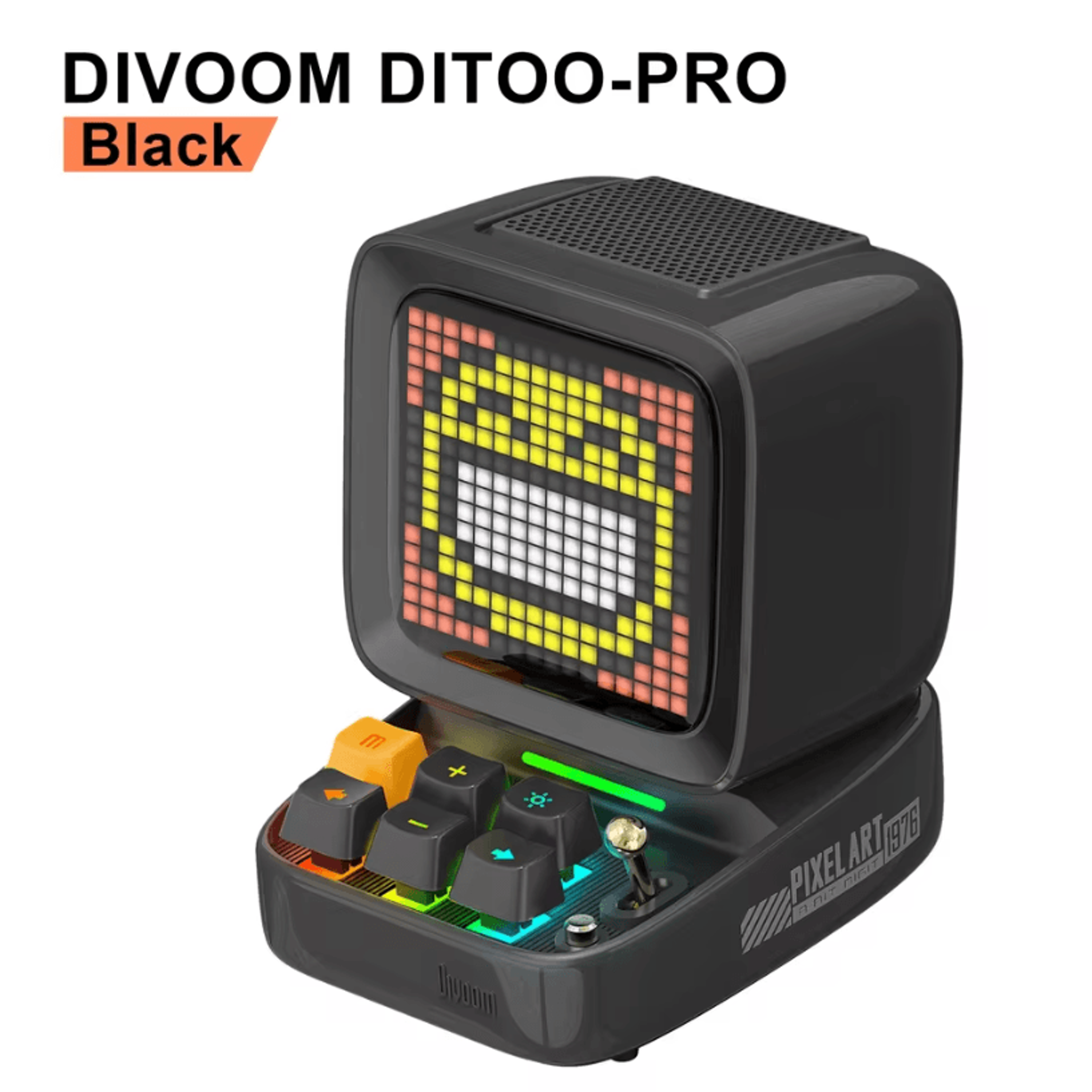 Retro Pixel Art Bluetooth Speaker  Portable LED Display Alarm Clock  Creative Sound Device 6