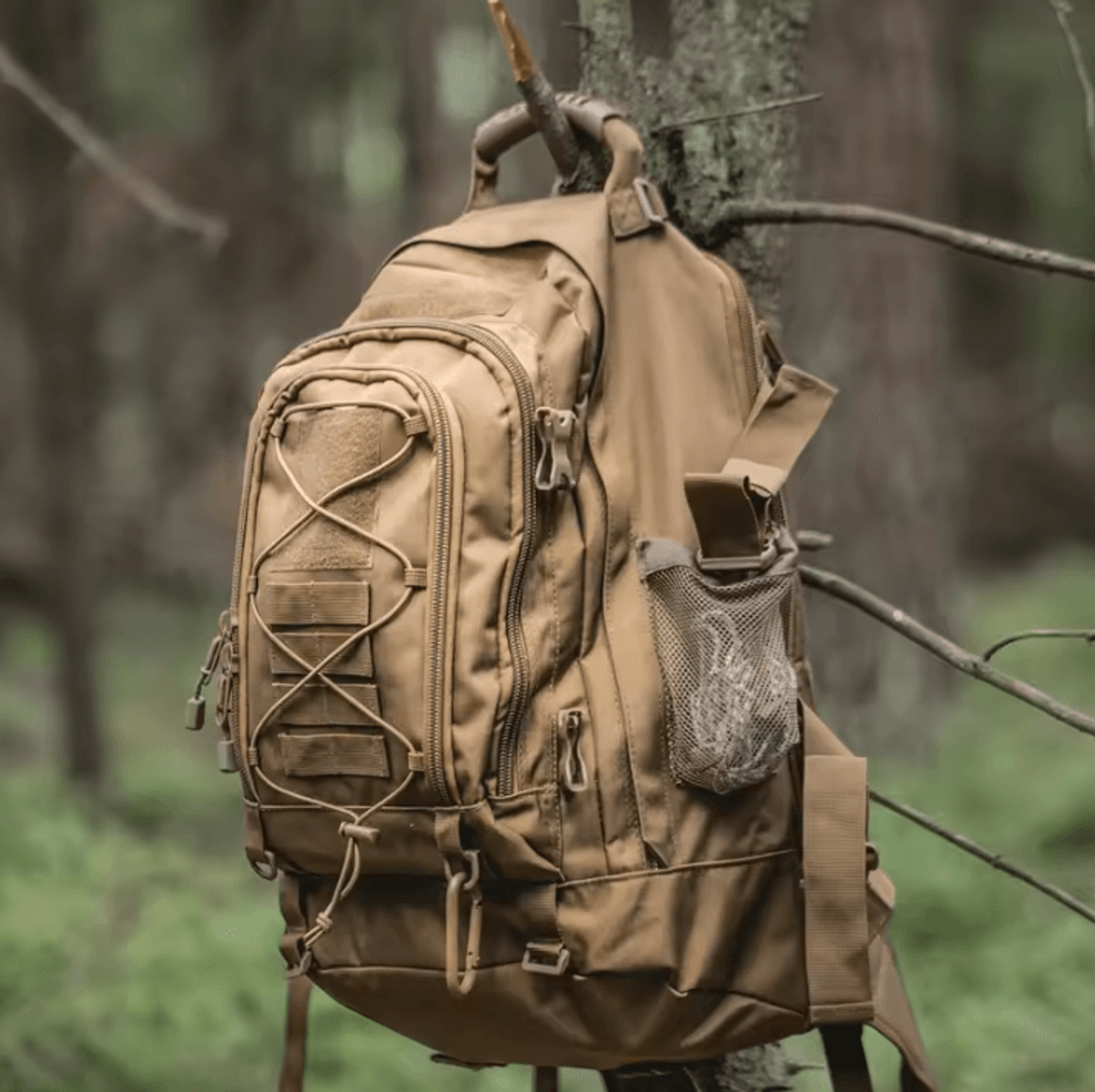 65L Tactical Backpack  Outdoor Hiking Military MOLLE Large Capacity Travel Rucksack 1