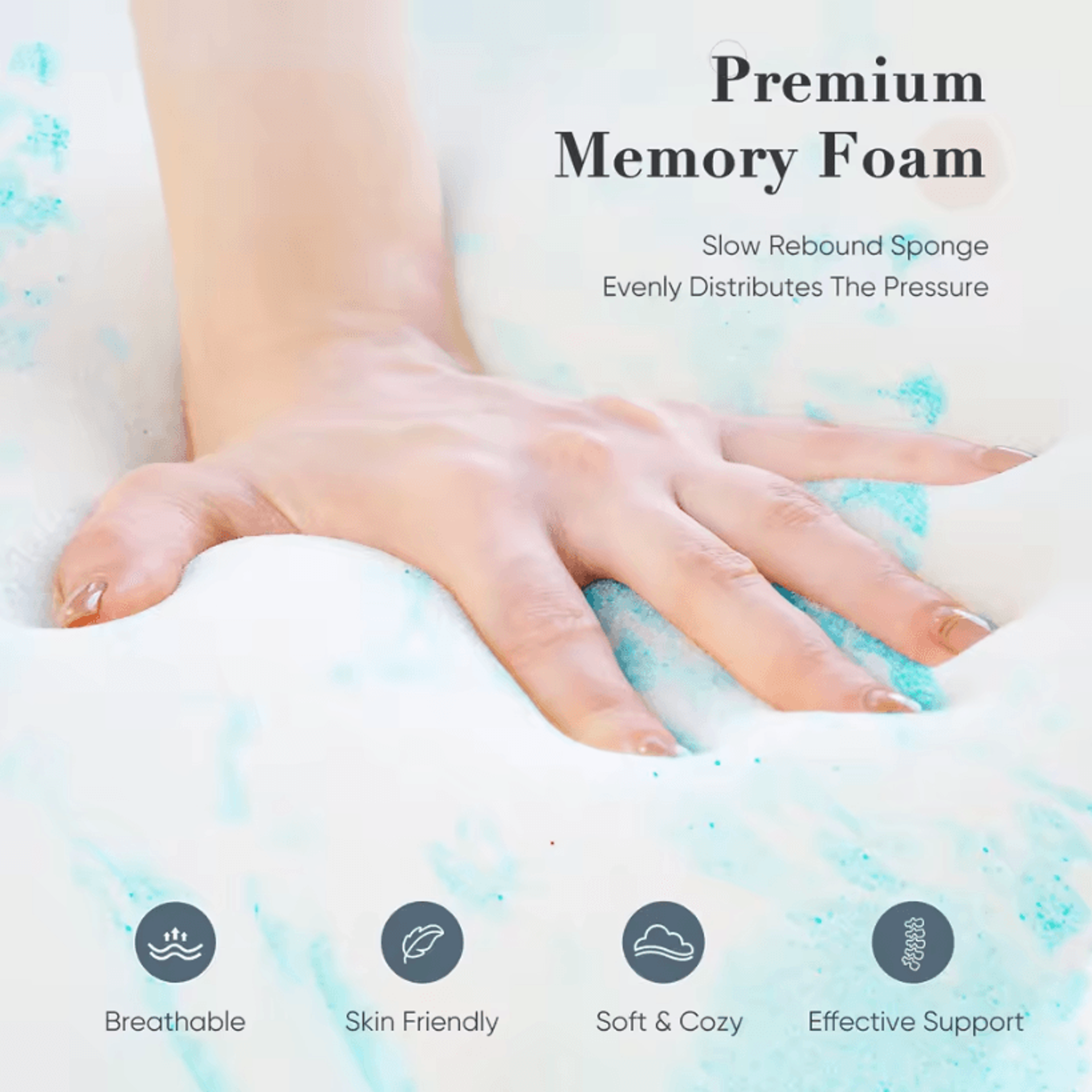 JHK Cooling Gel Memory Foam Mattress Topper Full Size Plush Cooling Gel Mattress Topper Comfort Lay 4