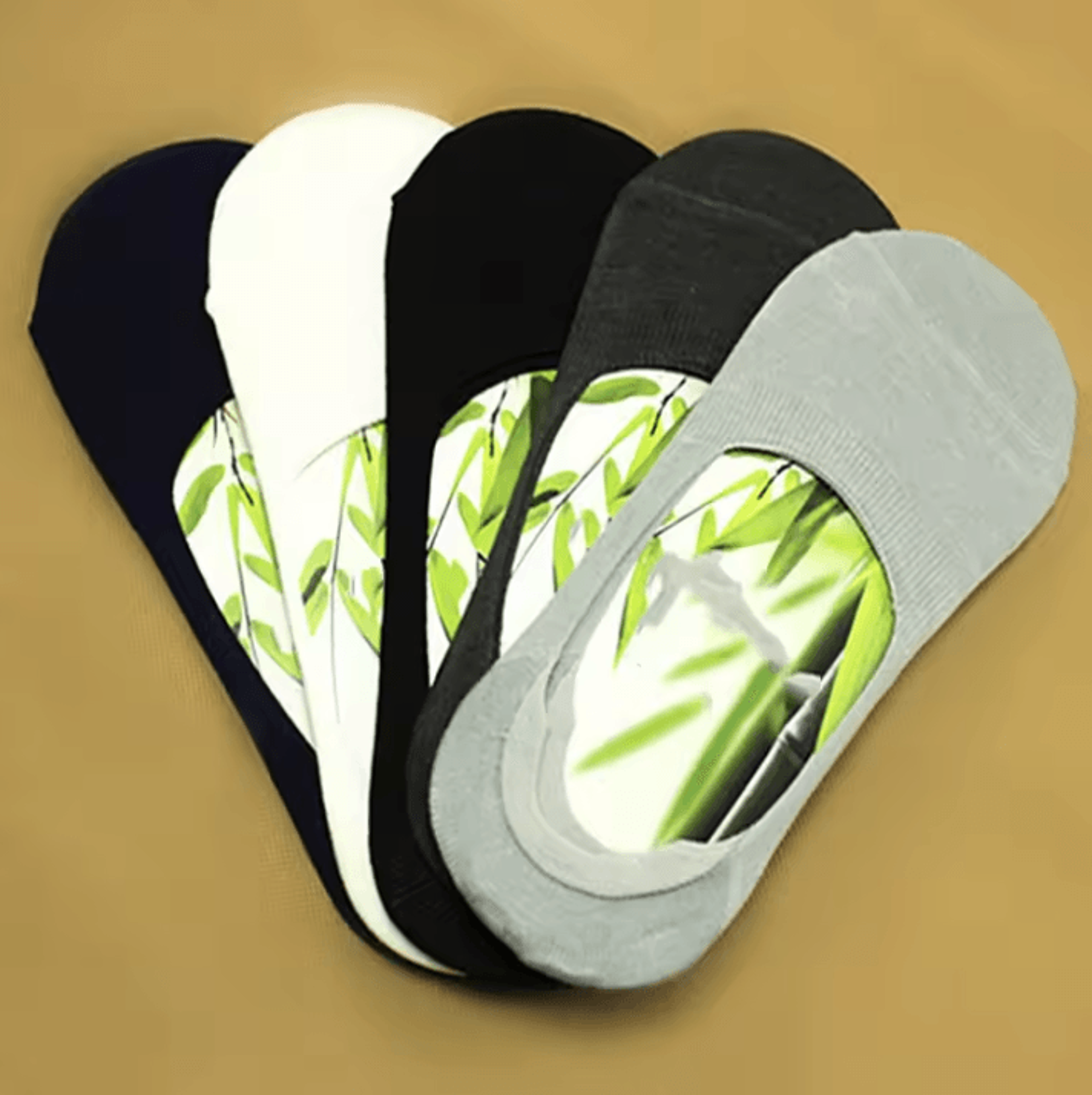 6 Pairs Mens Bamboo Breathable Invisible Socks  Low Cut Casual No Show Socks 2