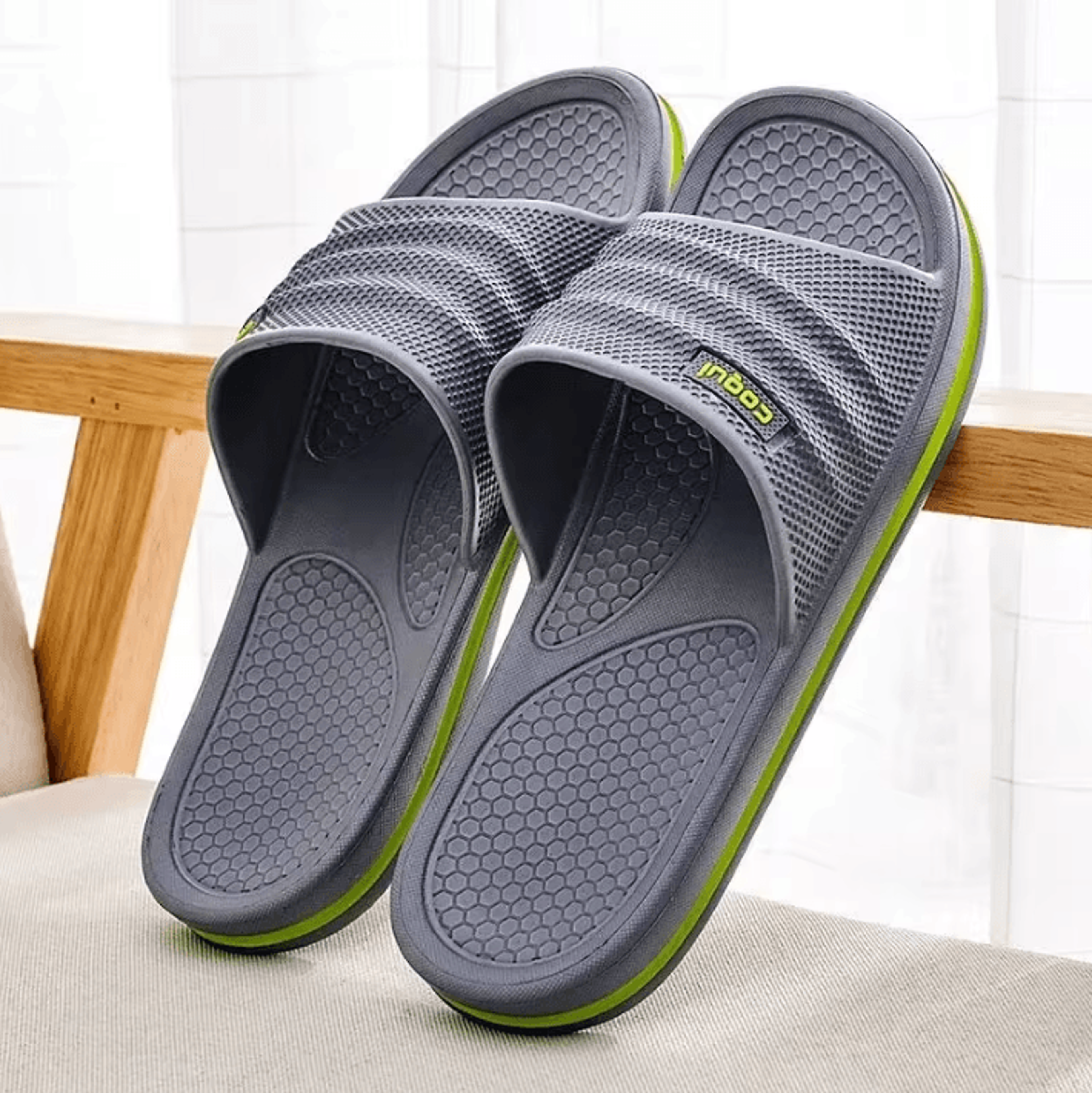 Mens EVA NonSlip Bathroom Slippers  Soft Comfortable Home Summer Footwear 2