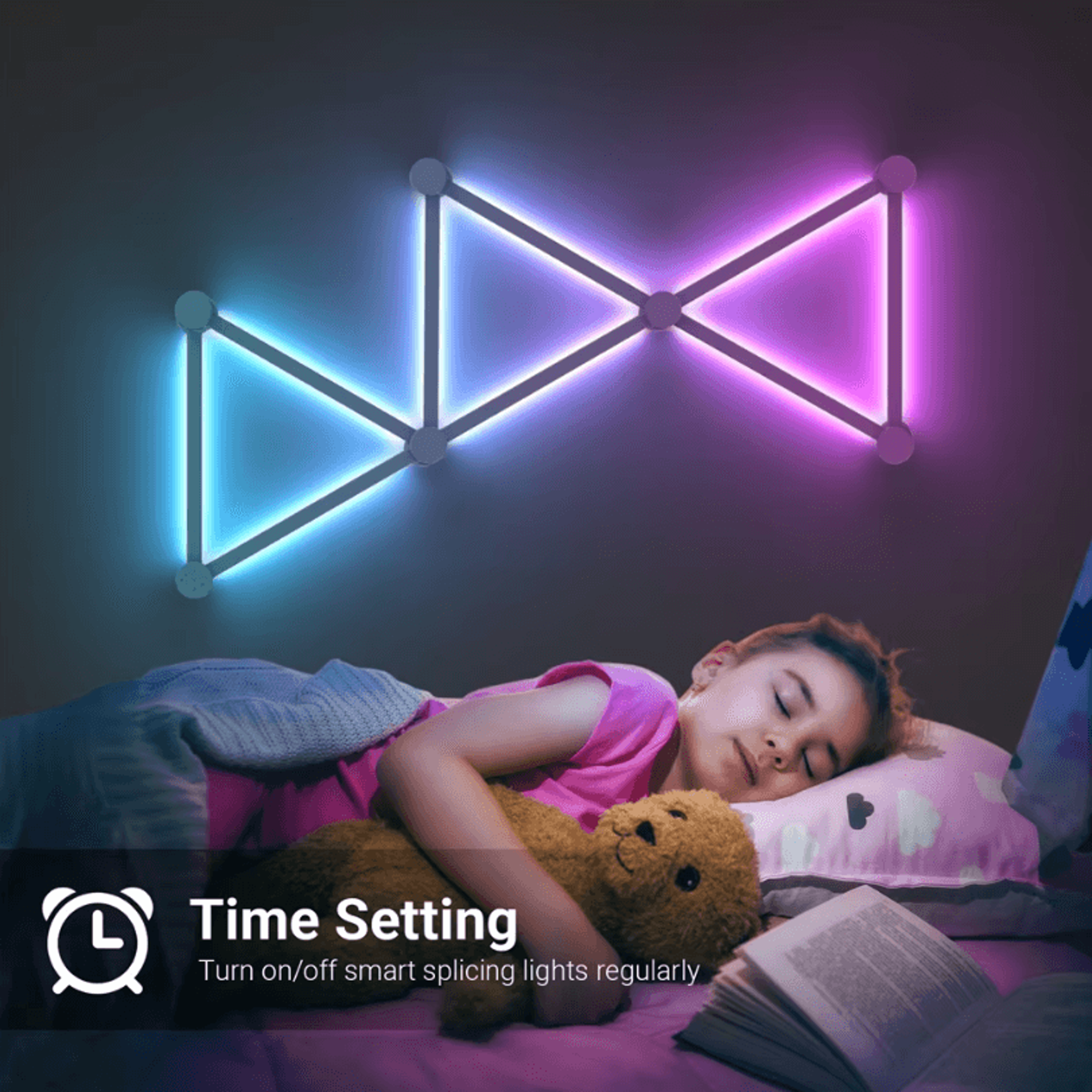 5Volts Splicing DIY RGB Smart Wall Light  Voice Control LED Atmosphere Lamp 3