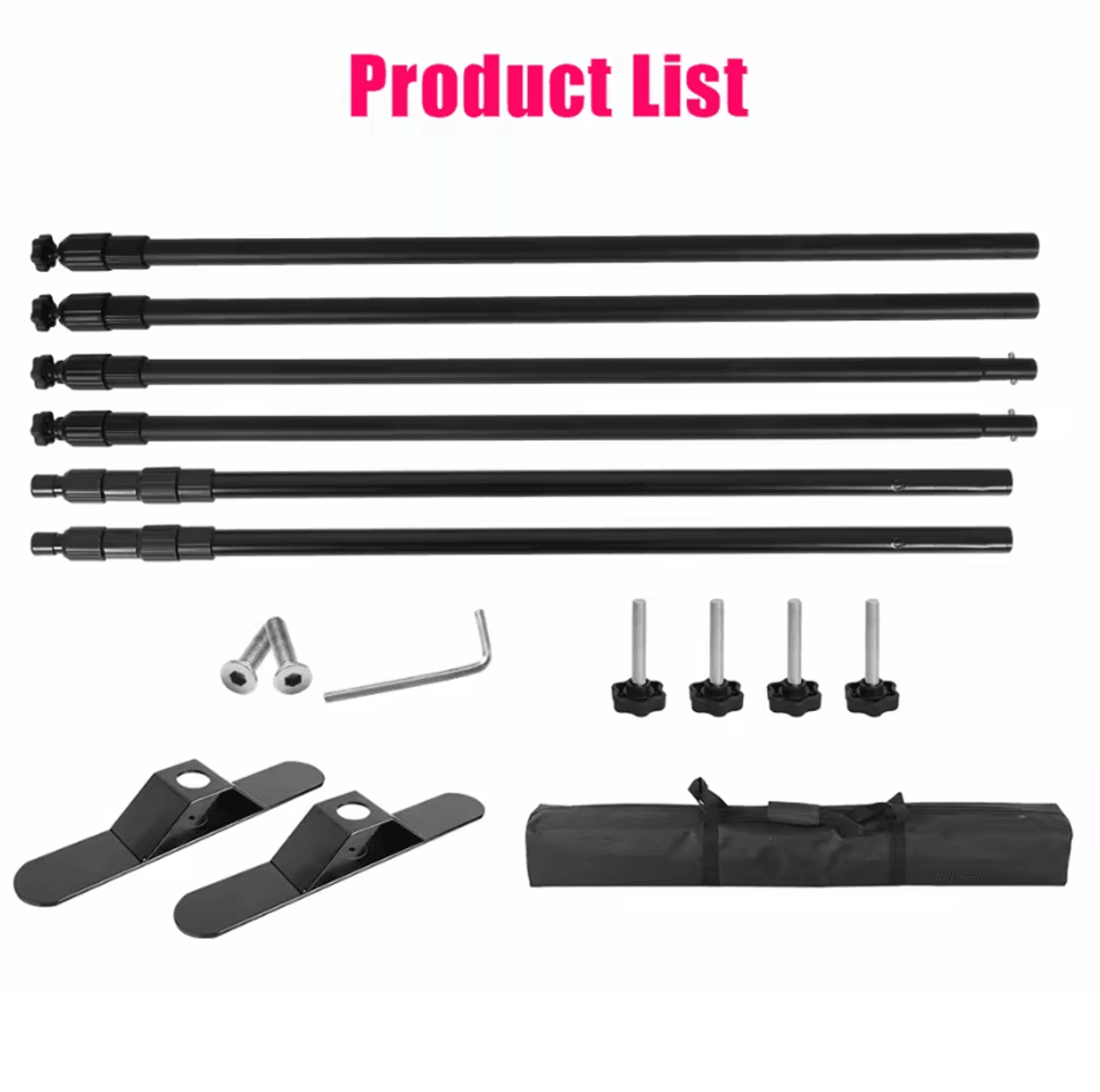 Double Crossbar Photography Backdrop Stand  Adjustable Background Support System For Studio Video A 2