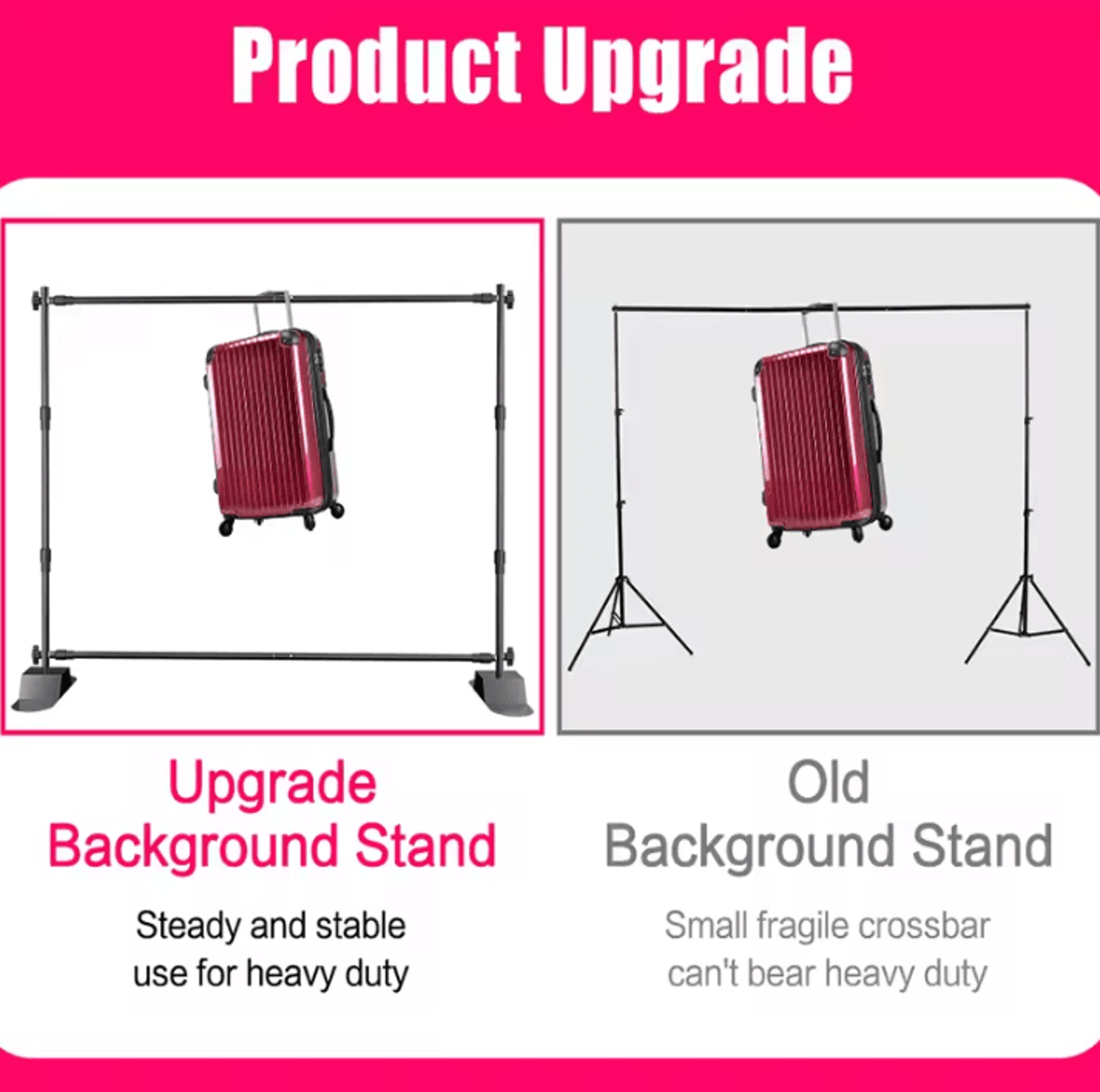 Double Crossbar Photography Backdrop Stand  Adjustable Background Support System For Studio Video A 3