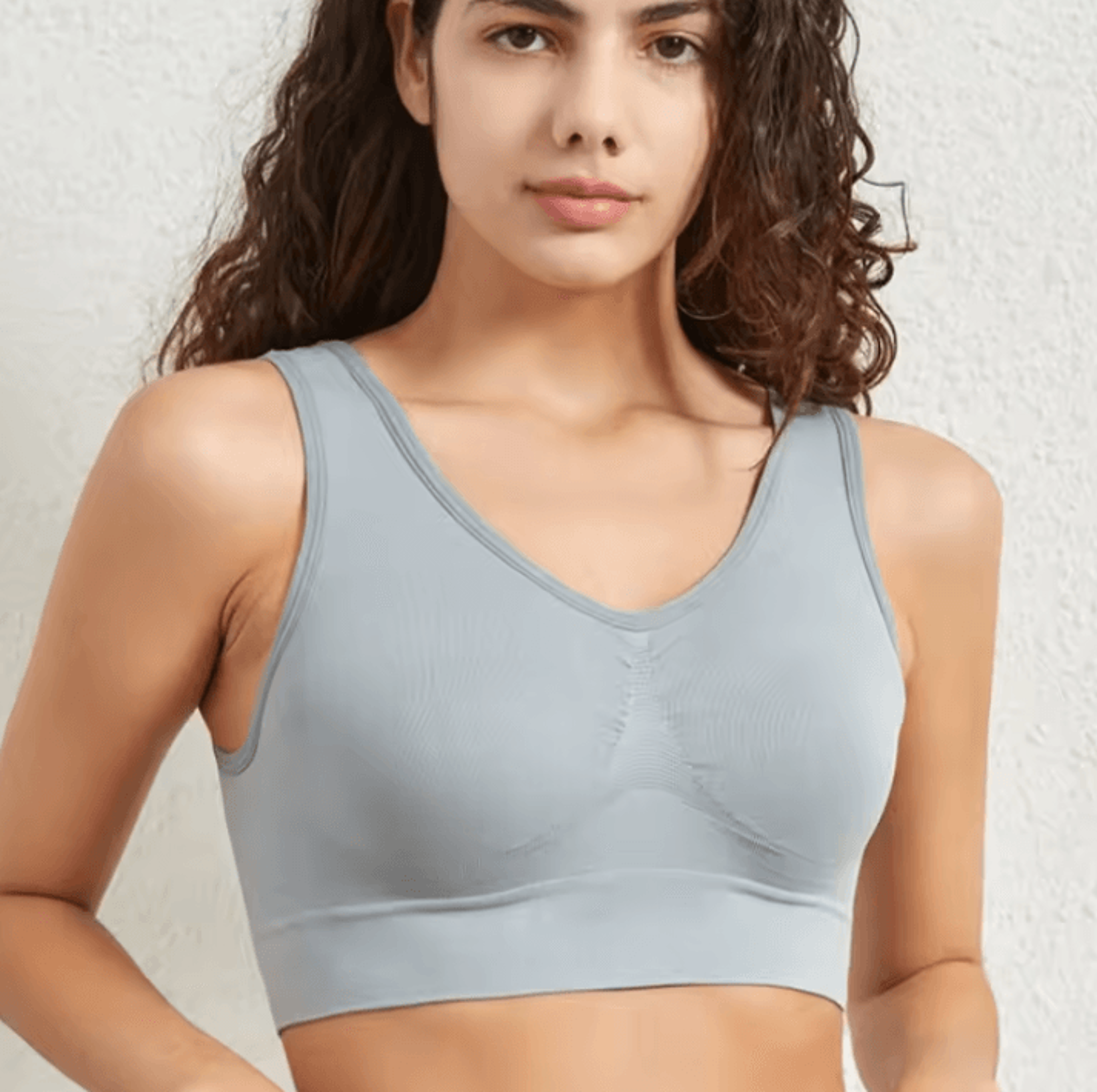 Womens Sports Bra Seamless PushUp Crop Top  Breathable Activewear Bra S5XL 2