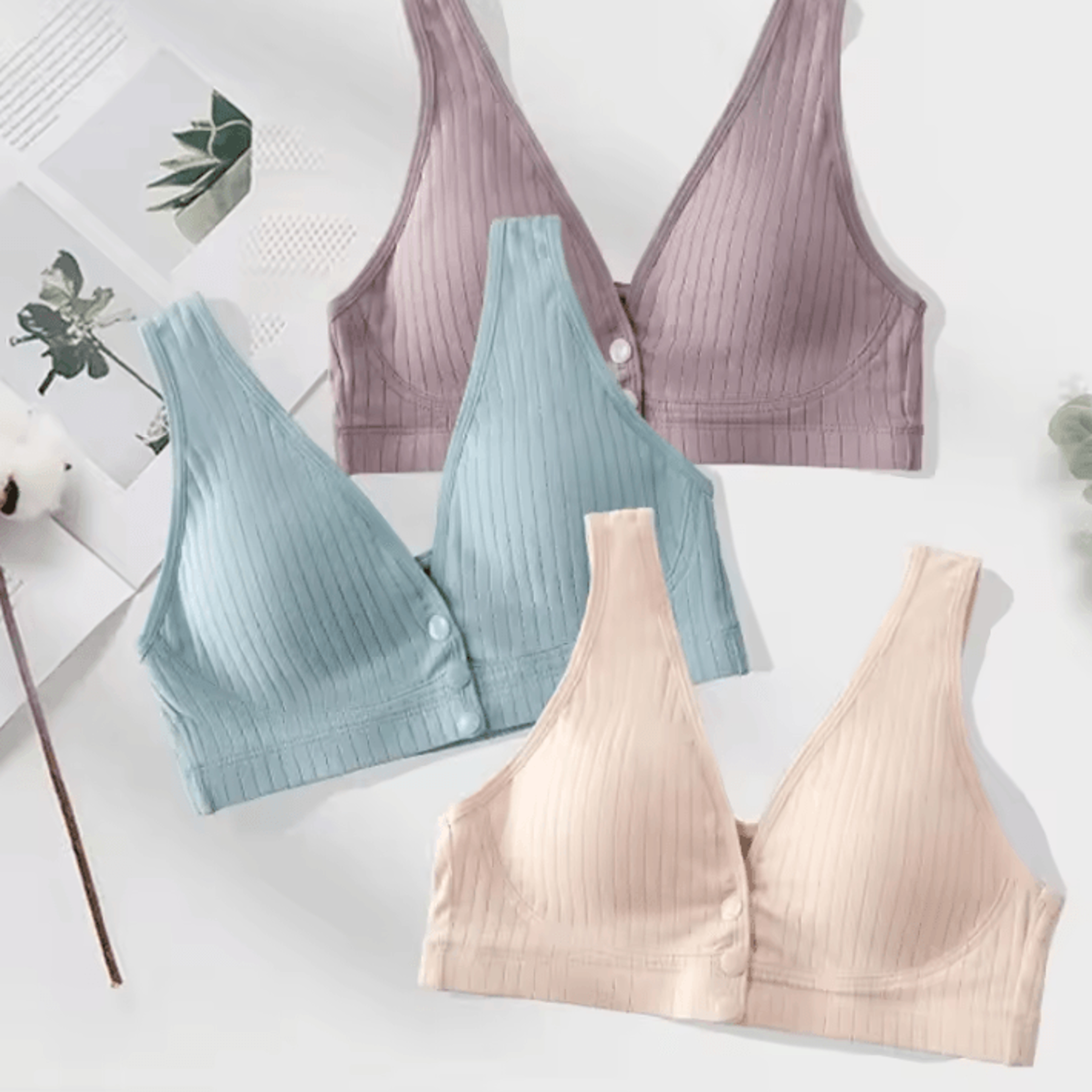 Pure Cotton Nursing Bra  Breastfeeding Maternity Bralette For Pregnancy And Plus Size Comfort 1