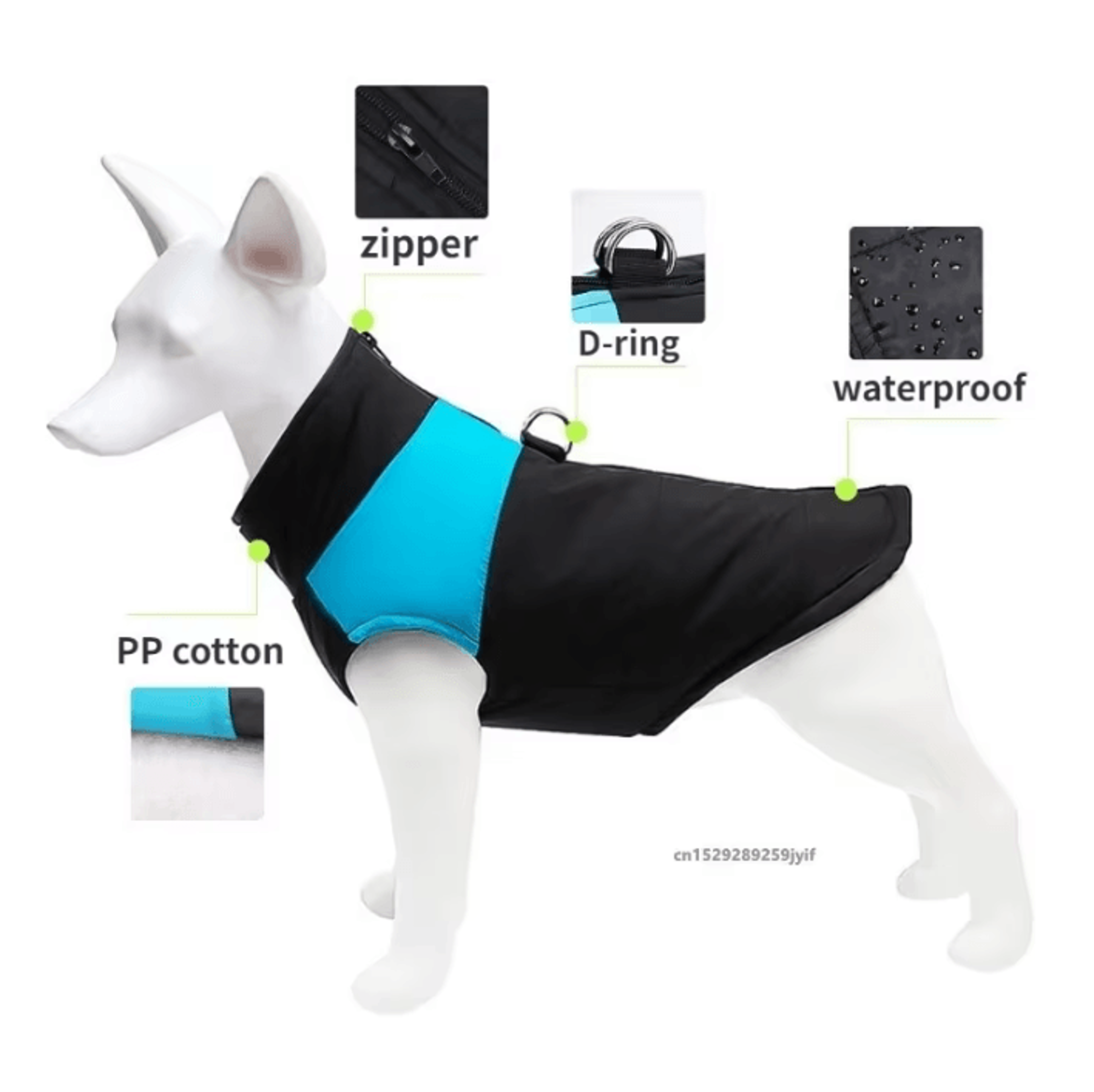 Waterproof Dog Coat  Padded Winter Vest For Small Medium And Large Dogs 2