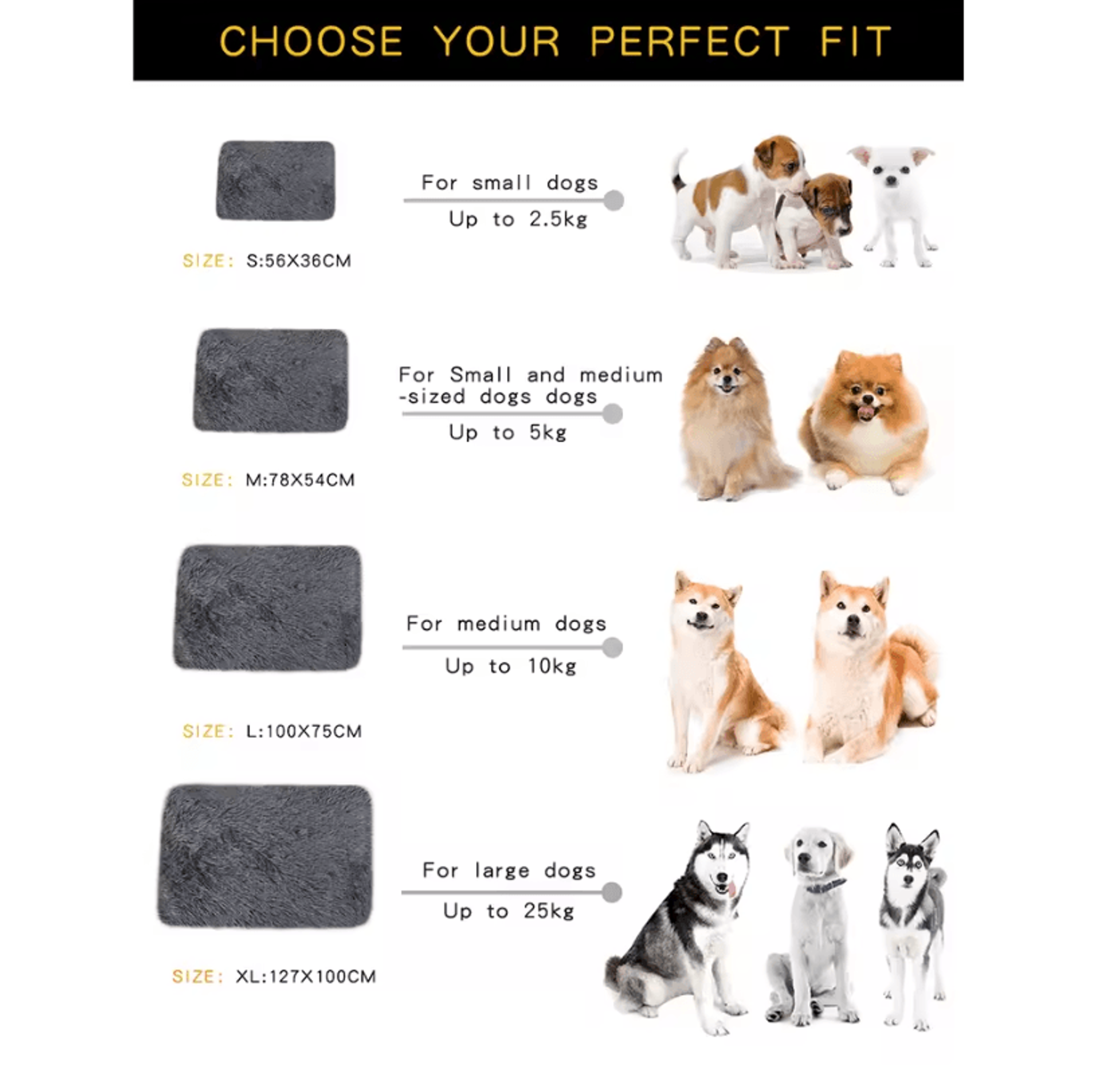 Washable Dog Blanket Bed  Warm Plush Mat For Dogs Puppies And Cats 5