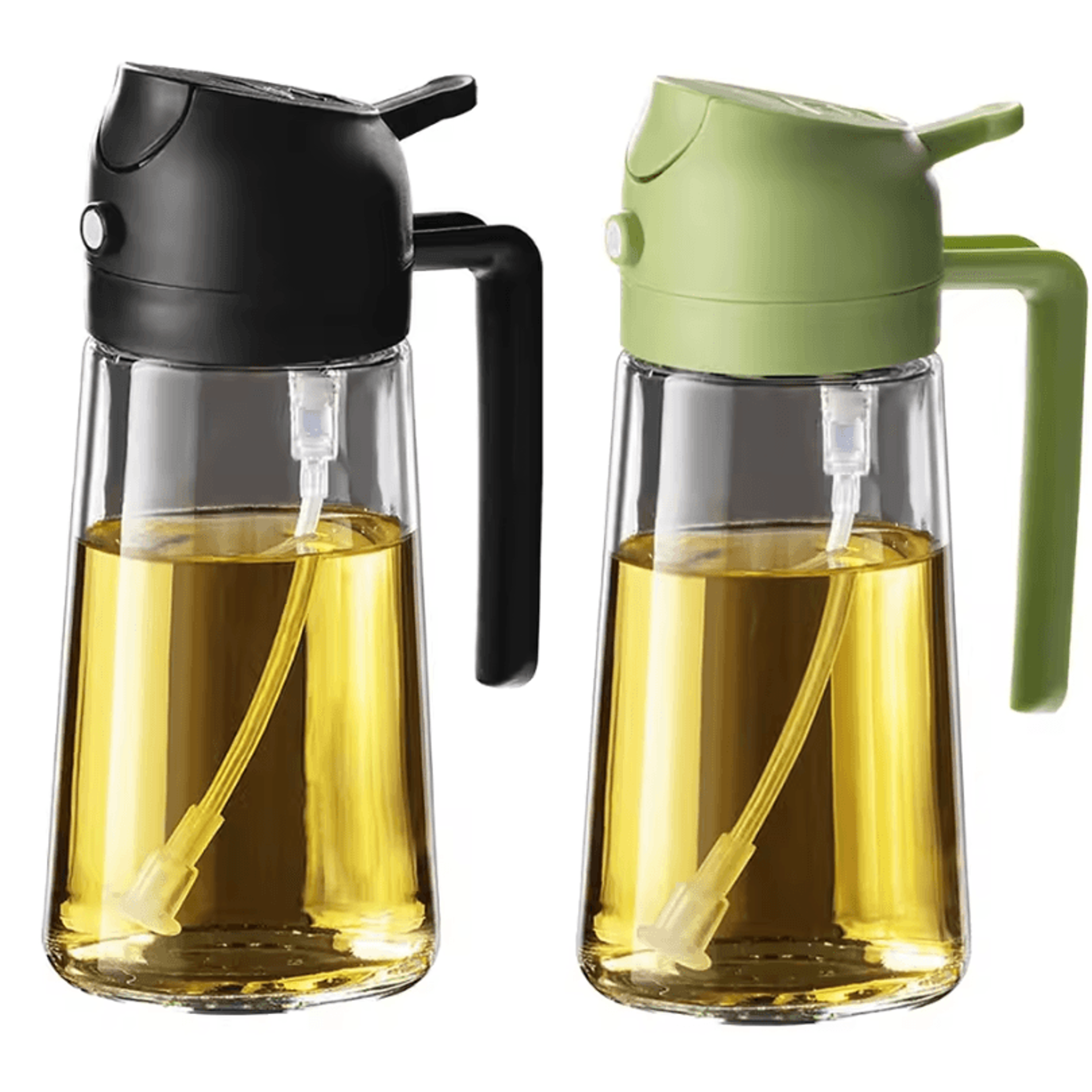 2in1 Olive Oil Dispenser Bottle  500ml Oil Sprayer For Cooking BBQ And Kitchen Use 15