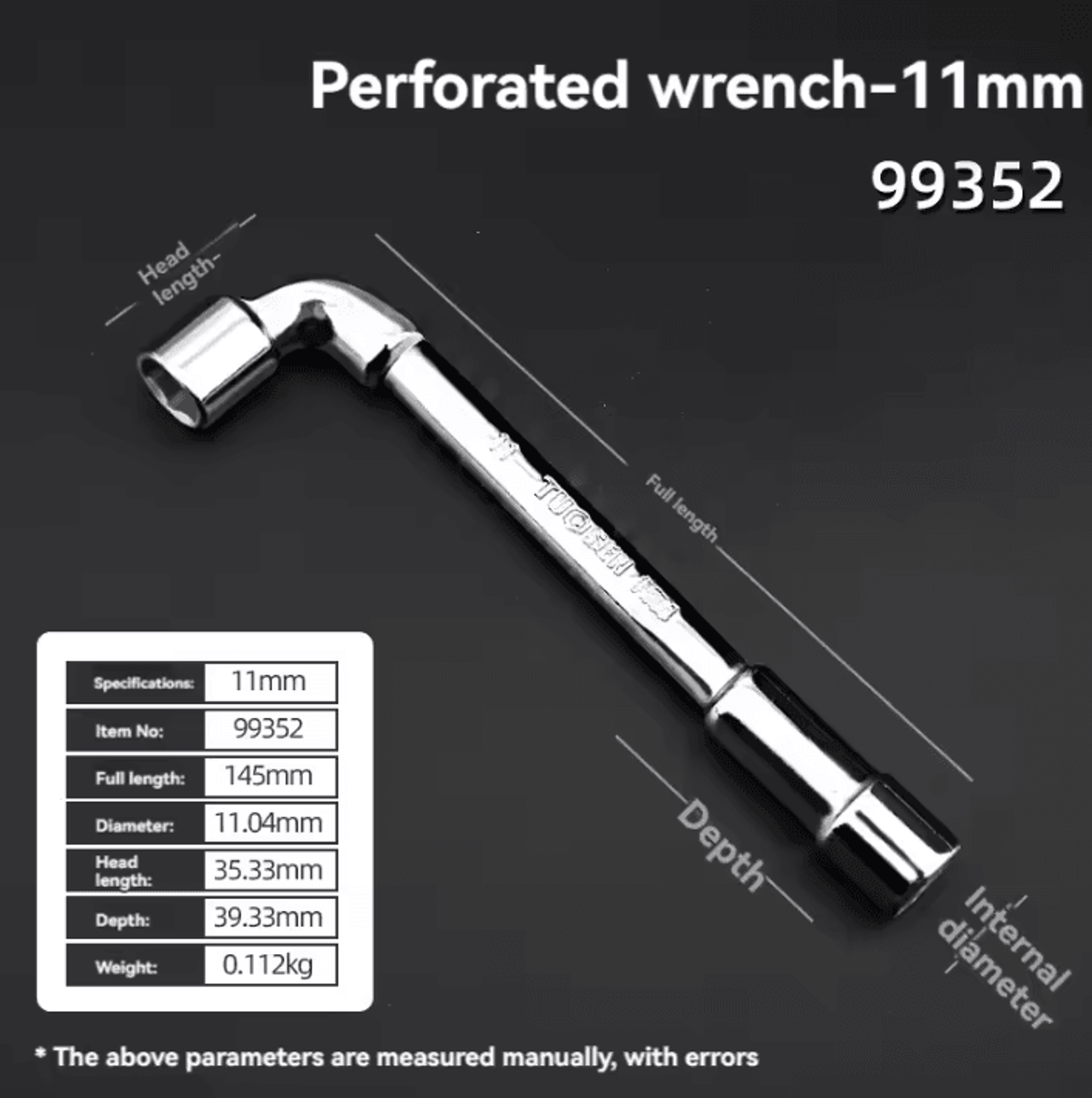 TUOSEN LType Pipe Wrench  Double Head Outer Hexagon Socket Sleeve Spanner 10