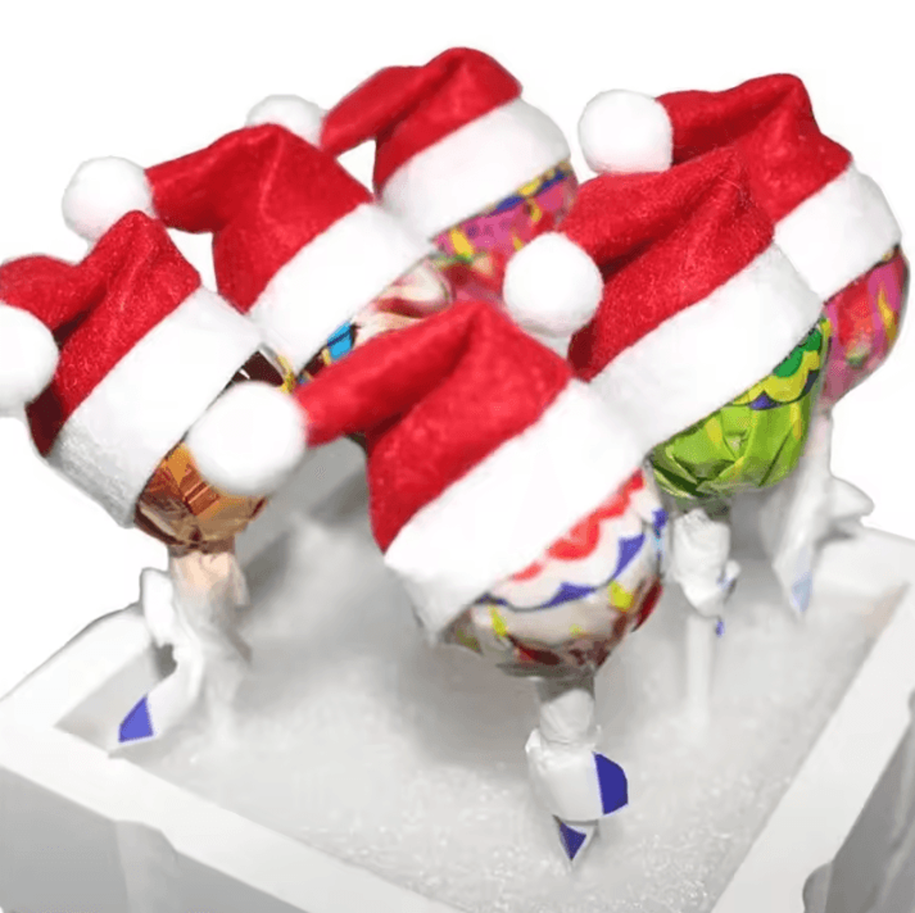 Christmas Table Decorations  Mini Santa Hats For Fork Knife And Cutlery 1