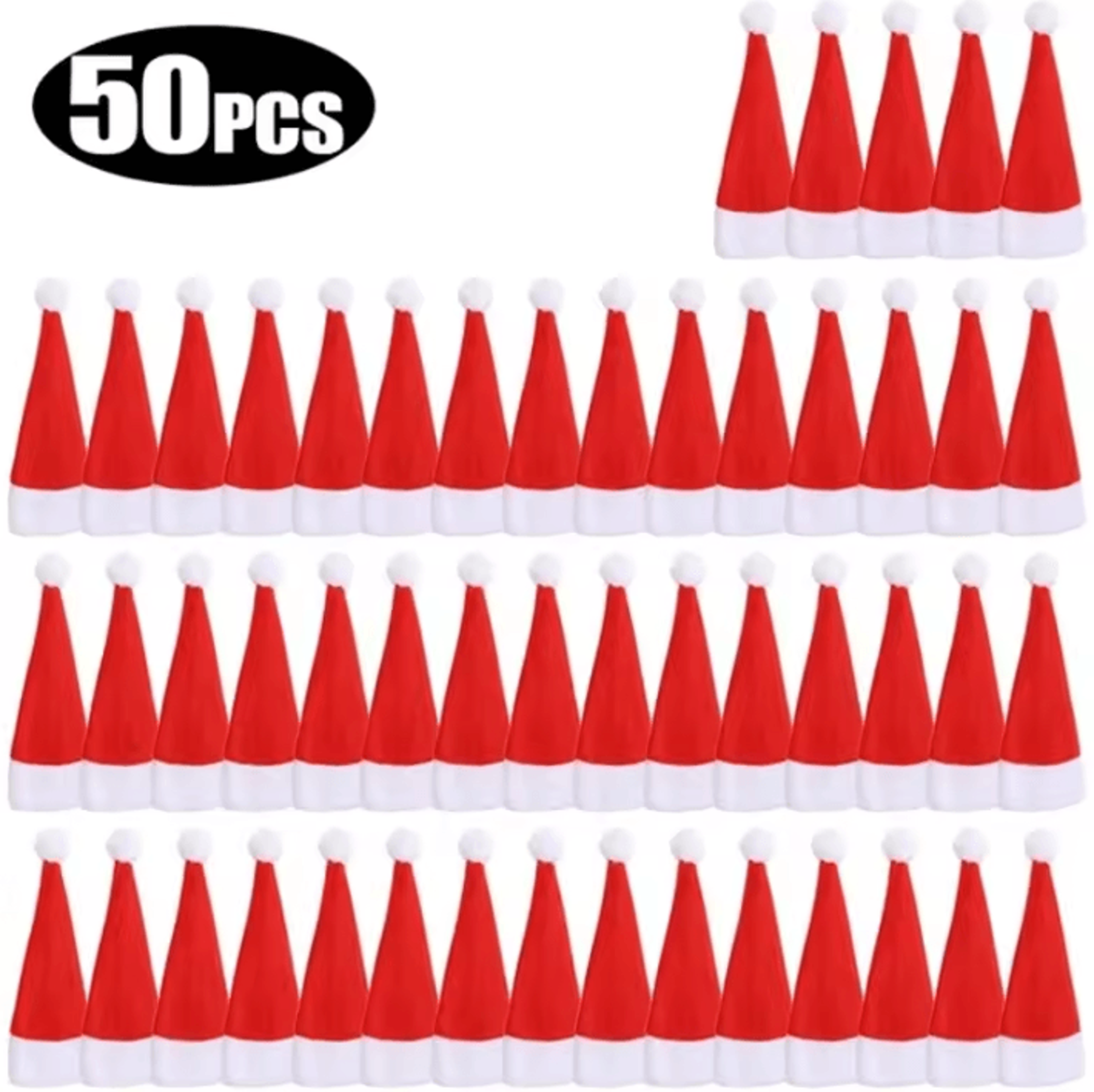 Christmas Table Decorations  Mini Santa Hats For Fork Knife And Cutlery 9