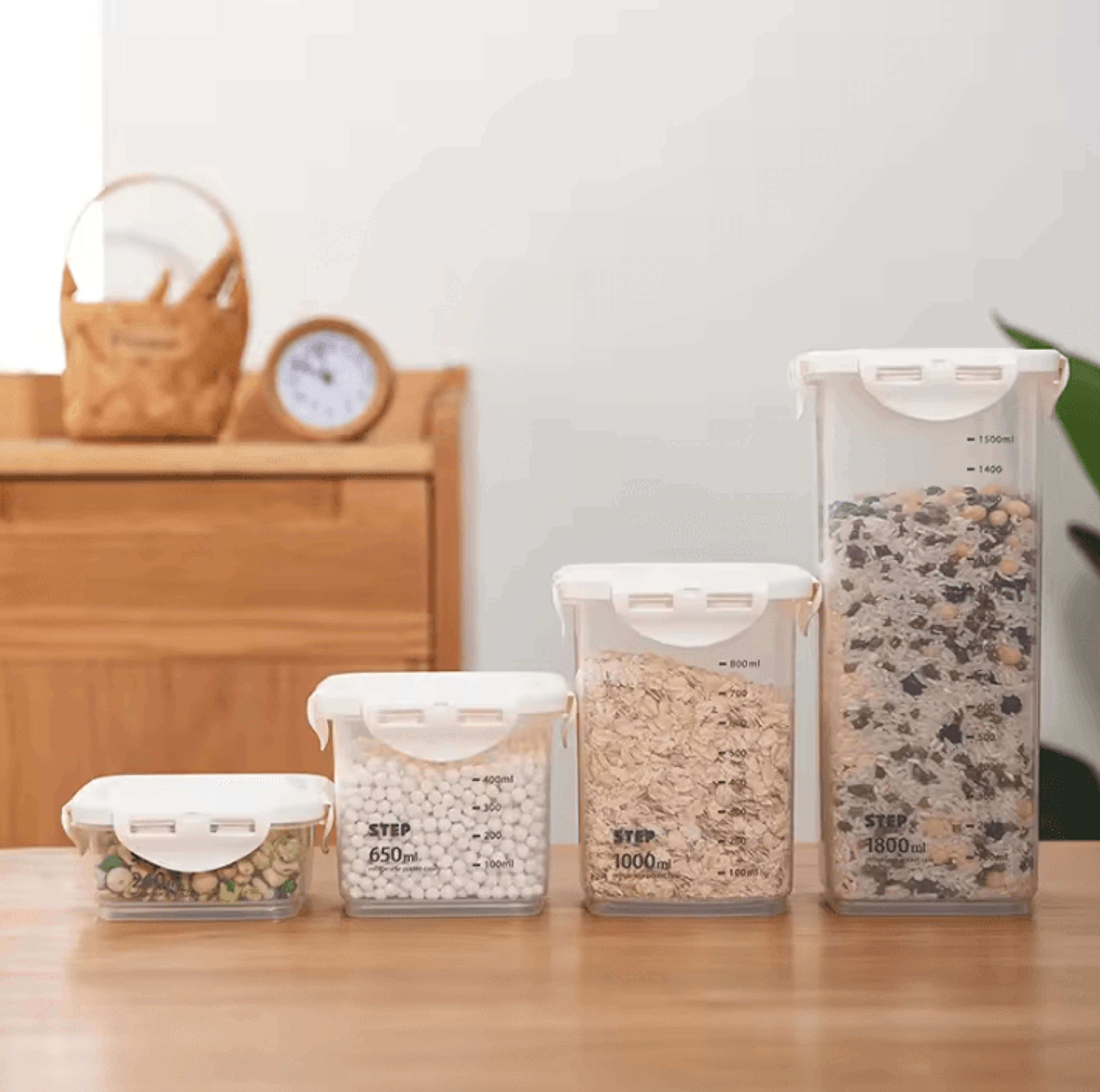 Sealed Kitchen Jars  Grain Storage Tanks With Scale  MoistureProof Design 3