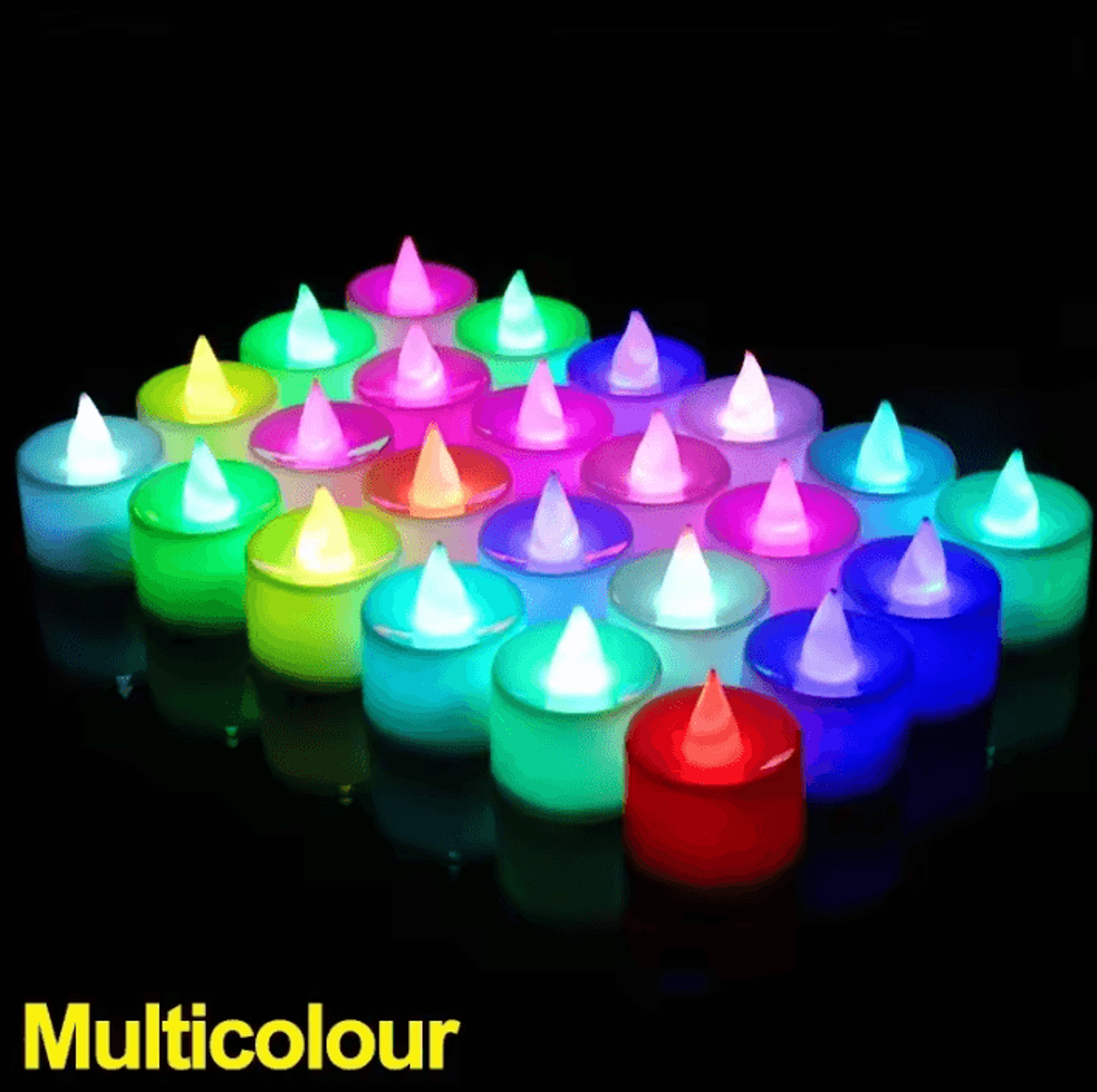 LED Flameless Candles  Colorful Battery Operated Tealight Set For Parties  Home Decor 11