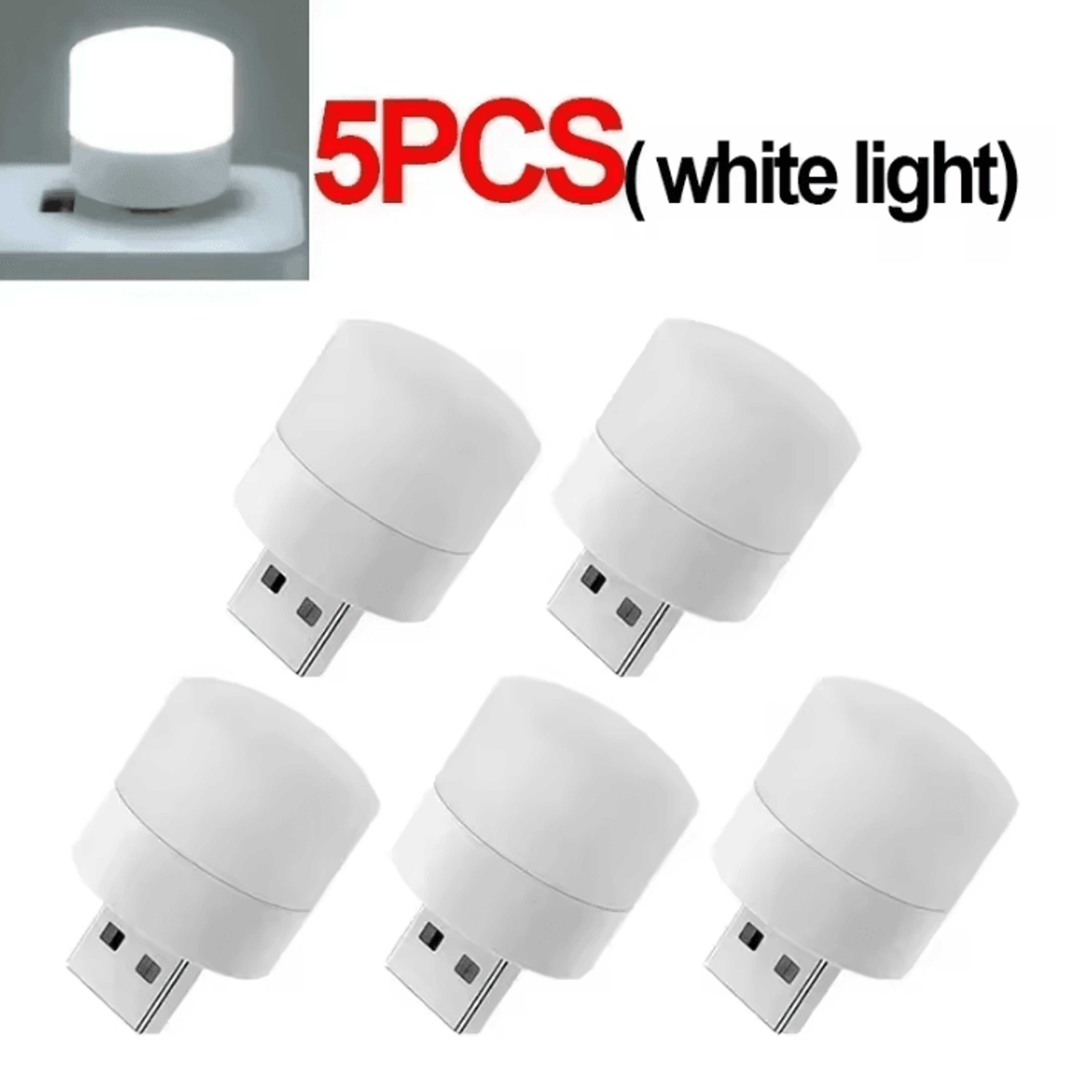 USB Night Light  Warm White Eye Protection Reading Lamp For Desk Bed And Travel 8