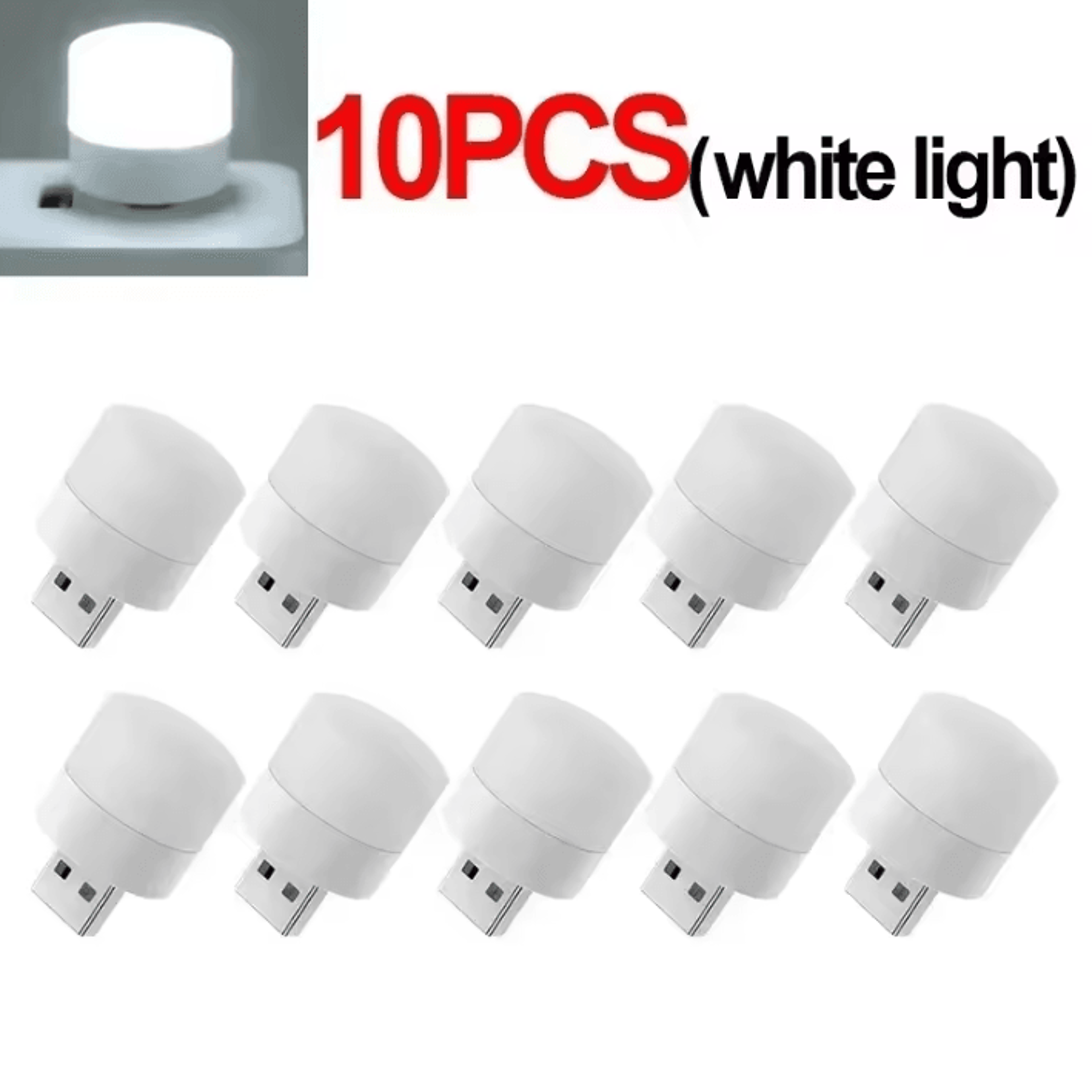 USB Night Light  Warm White Eye Protection Reading Lamp For Desk Bed And Travel 9