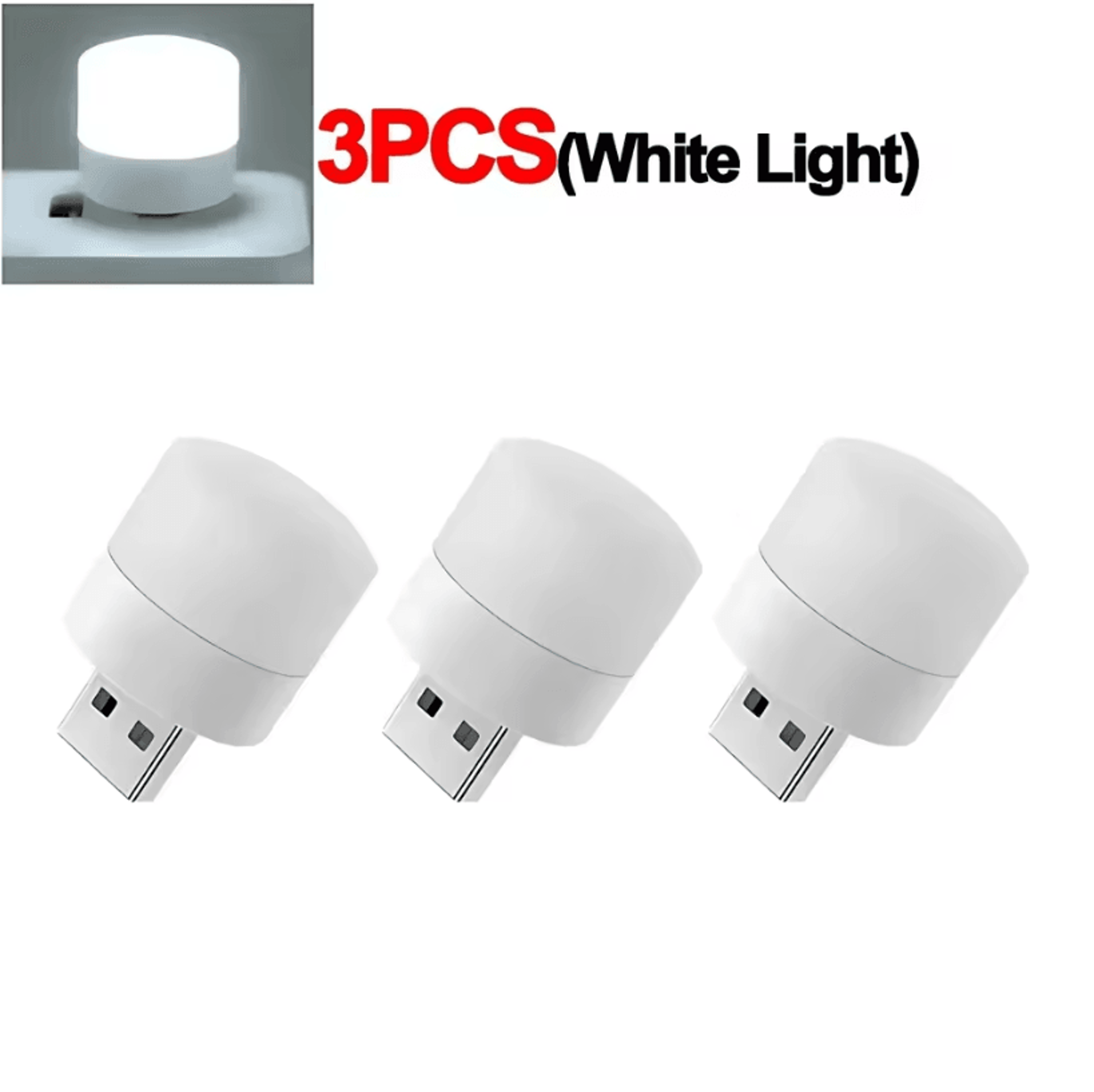 USB Night Light  Warm White Eye Protection Reading Lamp For Desk Bed And Travel 7