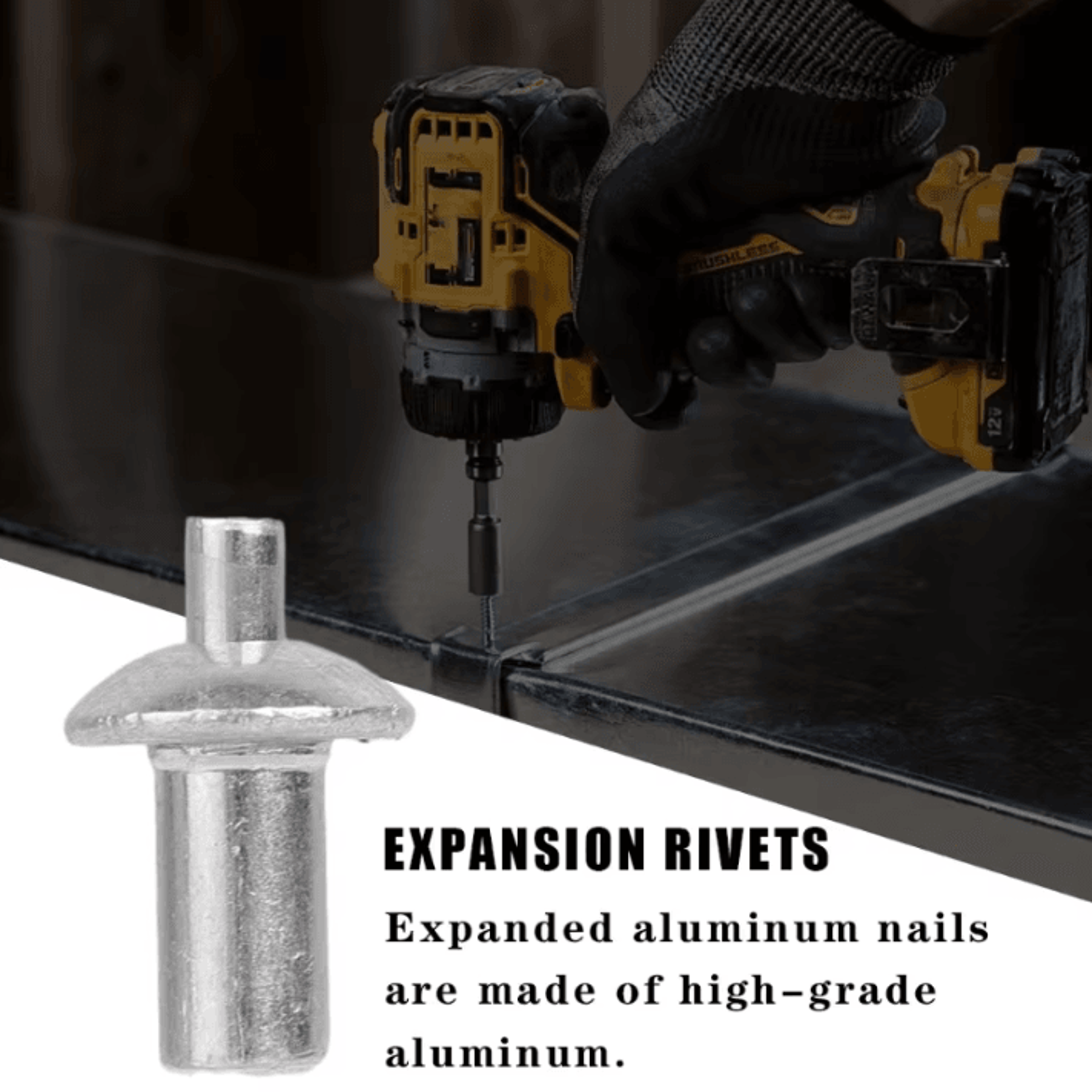 Hammer Drive Expansion Rivets  Aluminum KnockIn Fastener Pins For Hardware 1