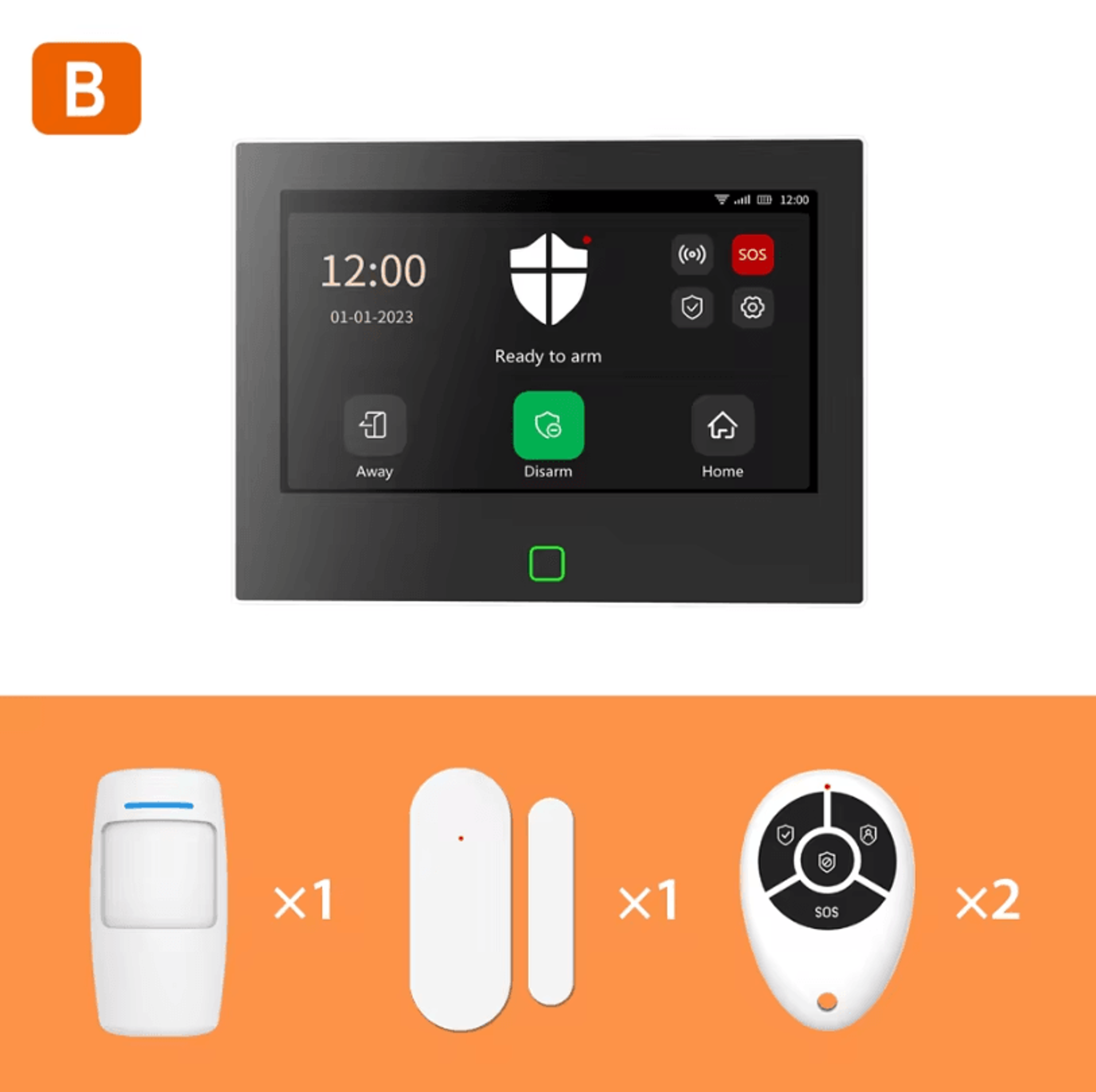Smart Home Alarm System  7 Inches Wireless WiFi And 4G Security Protection Kit 7