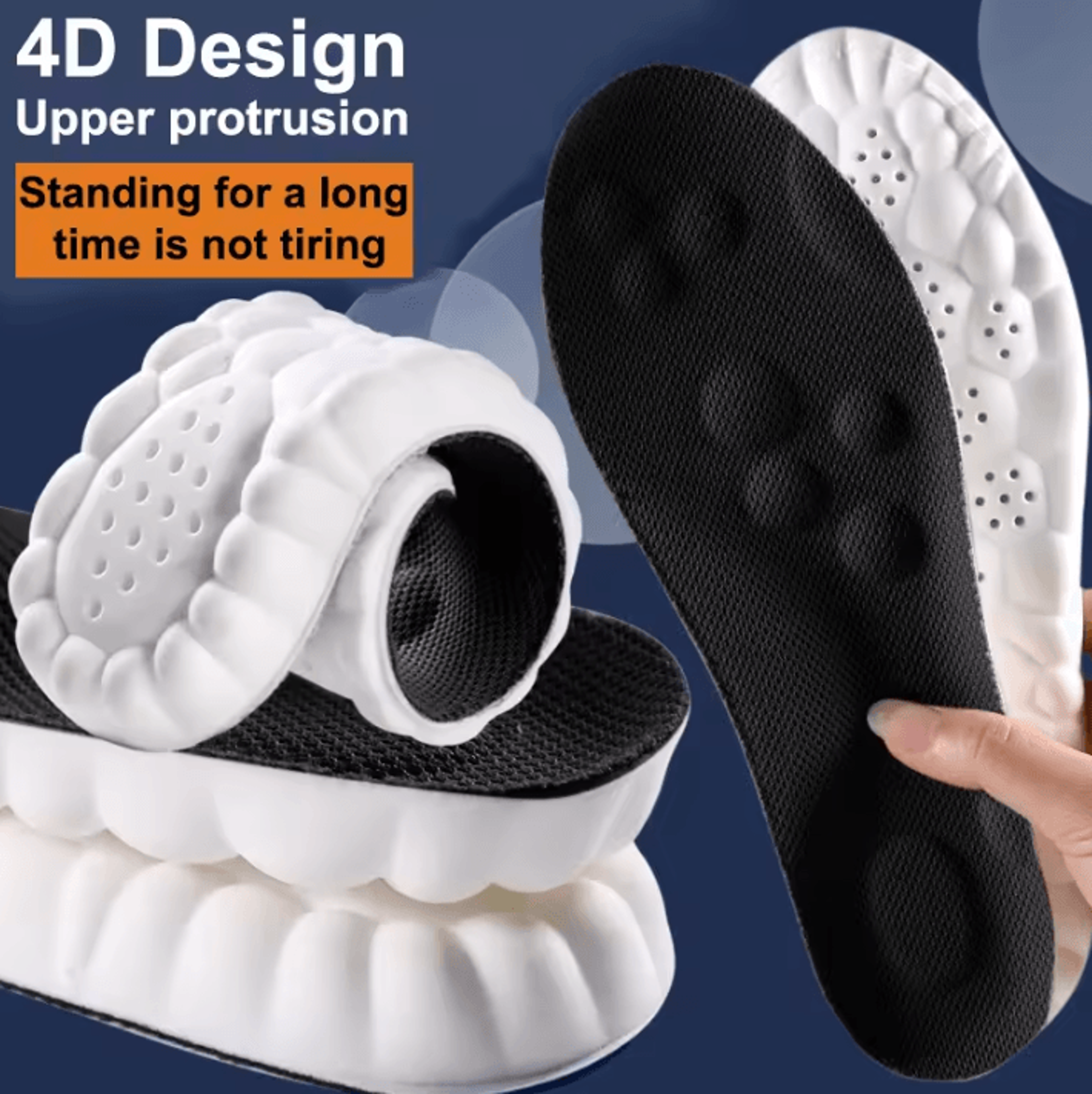 High Elasticity Sport Shoe Insoles  Soft Arch Support Orthotic Cushion Pads 5
