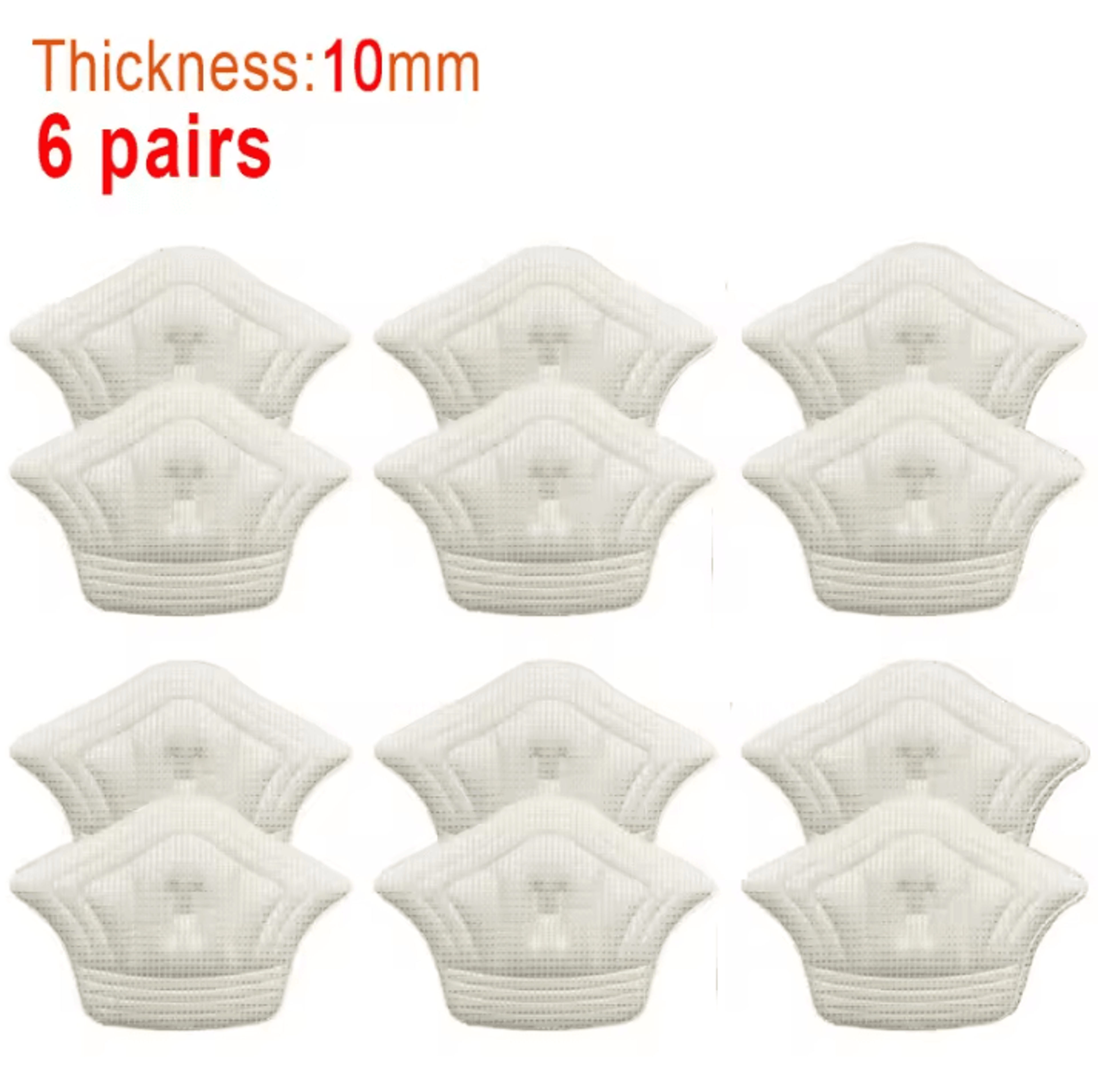 6 Pair12 Pcs Adjustable Heel Pads  Lightweight Shoe Insoles For Sport Comfort And Cushioning 6