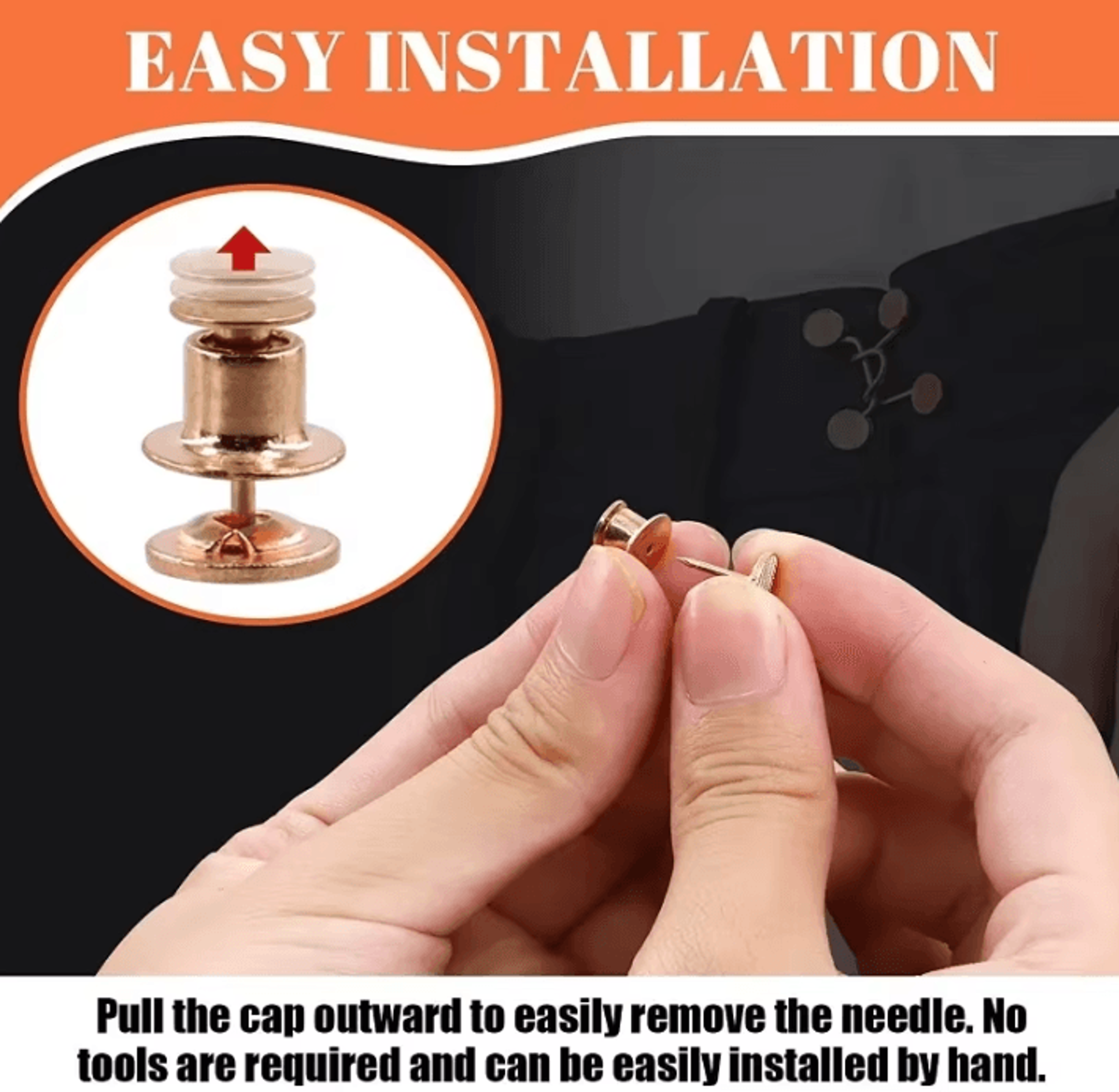 Adjustable Waist Button Extenders Set  NoSew Jeans Waist Adjuster For Instant Fit 1