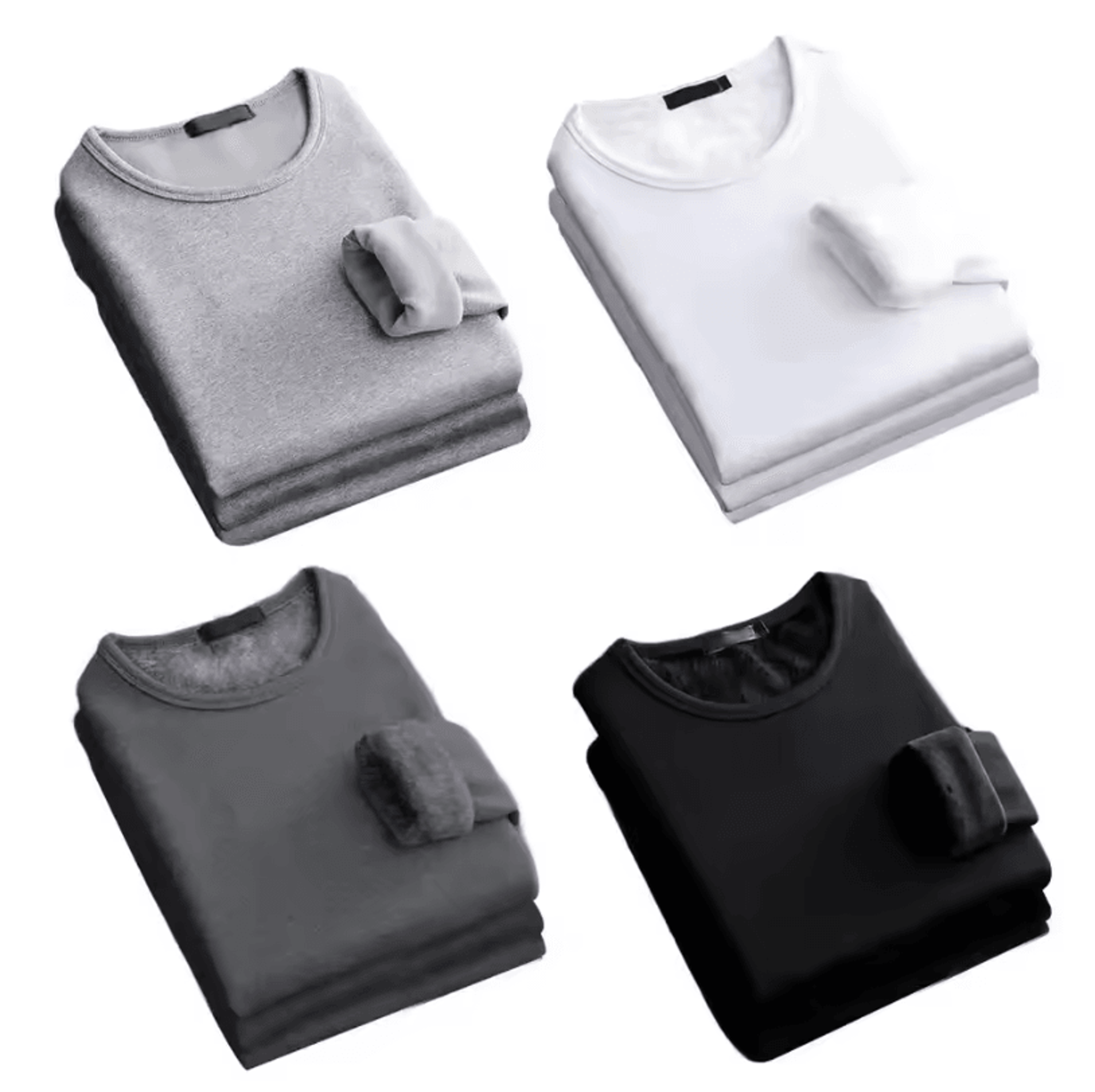 Winter Mens LongSleeved Thermal Undershirt  Fleece Bottom Shirt For Cold Weather Comfort 3