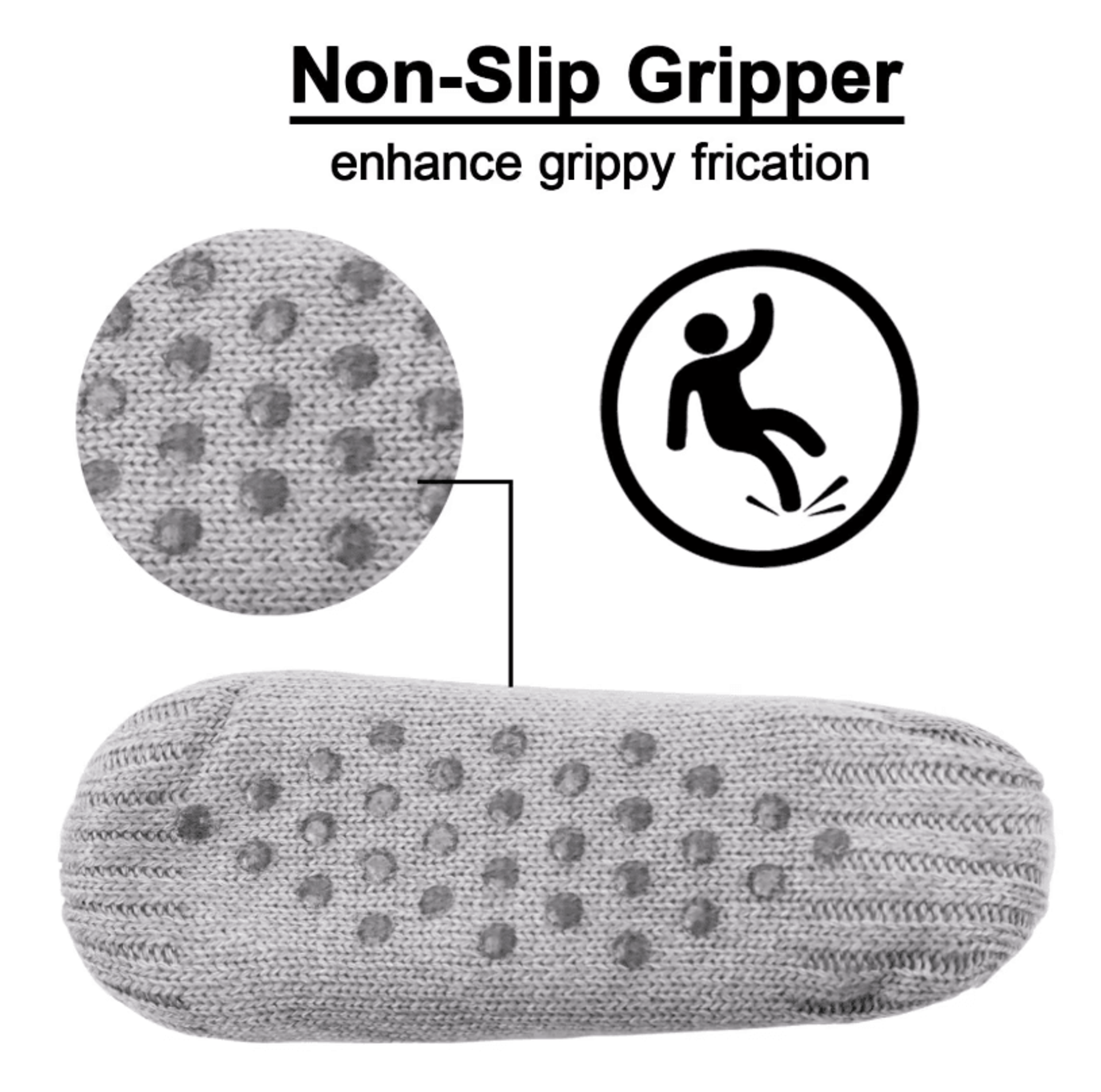 Thermal Mens Slipper Socks  Winter Warm Cotton Fuzzy NonSlip Home Floor Socks 2