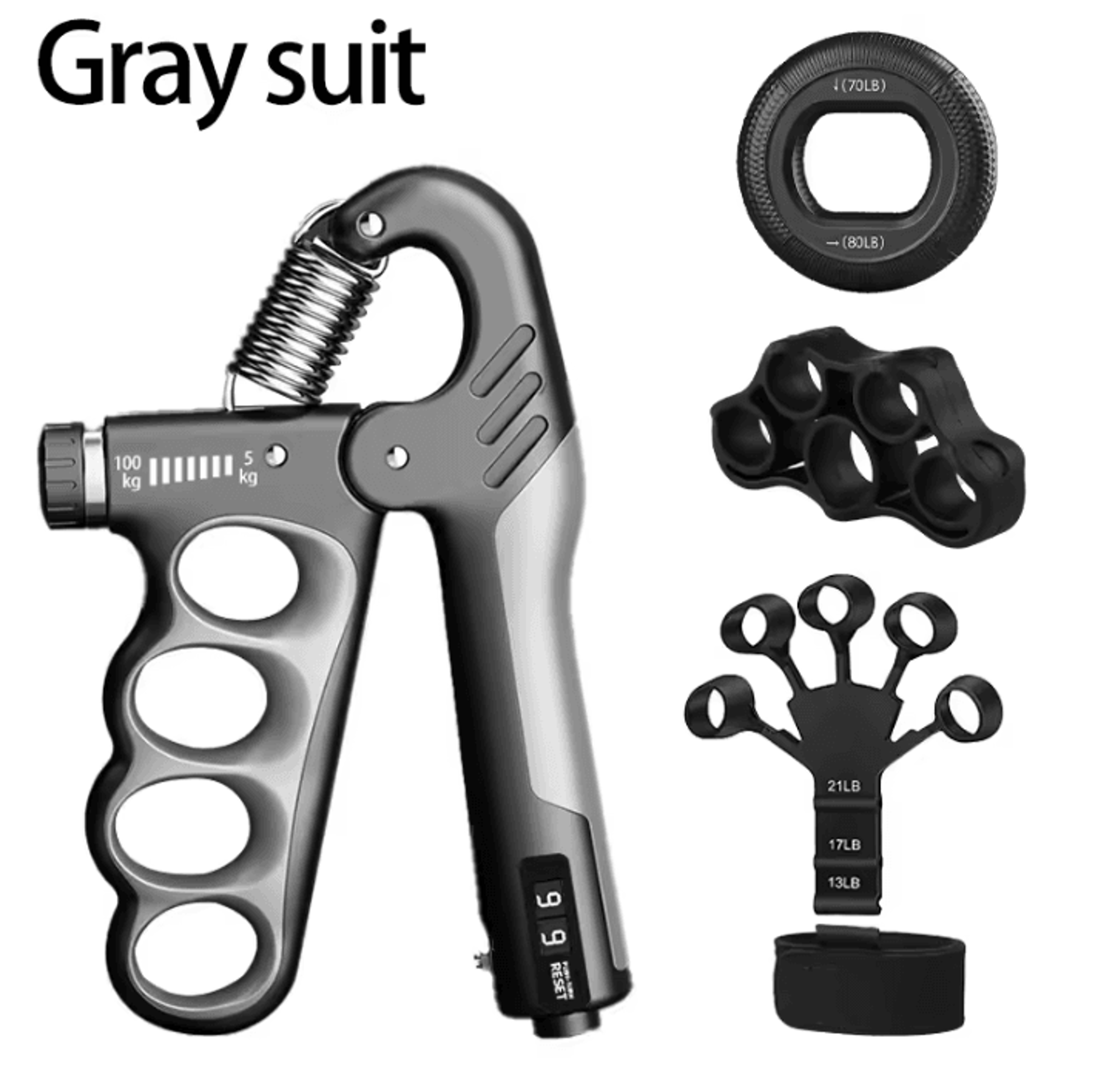 Grip Strength Hand Exerciser  Adjustable Wrist Expander For Hand And Forearm Strength 12