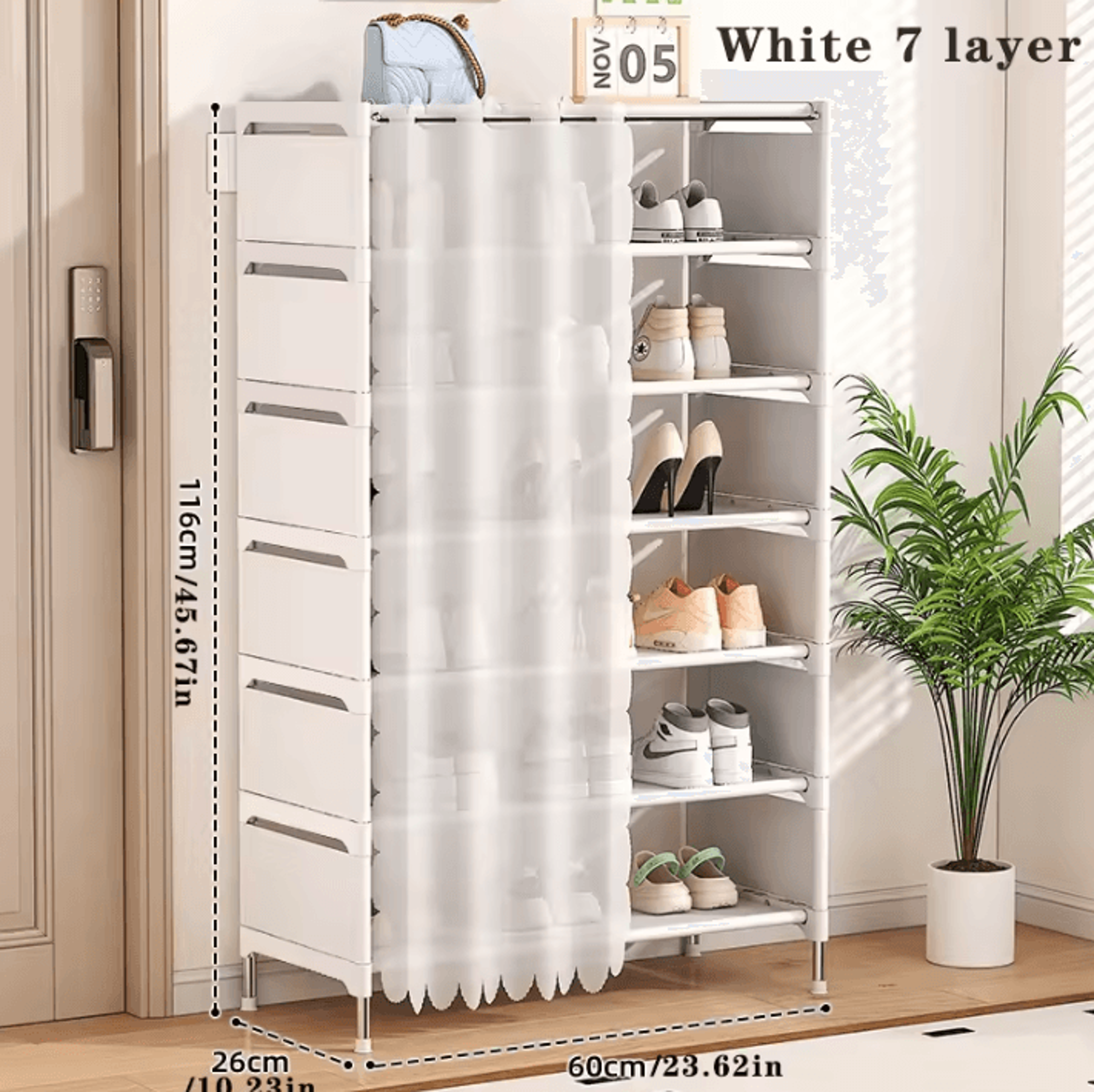 MultiLayer Household Shoe Rack  Simple Storage Shelf For Wall And Door Areas 3