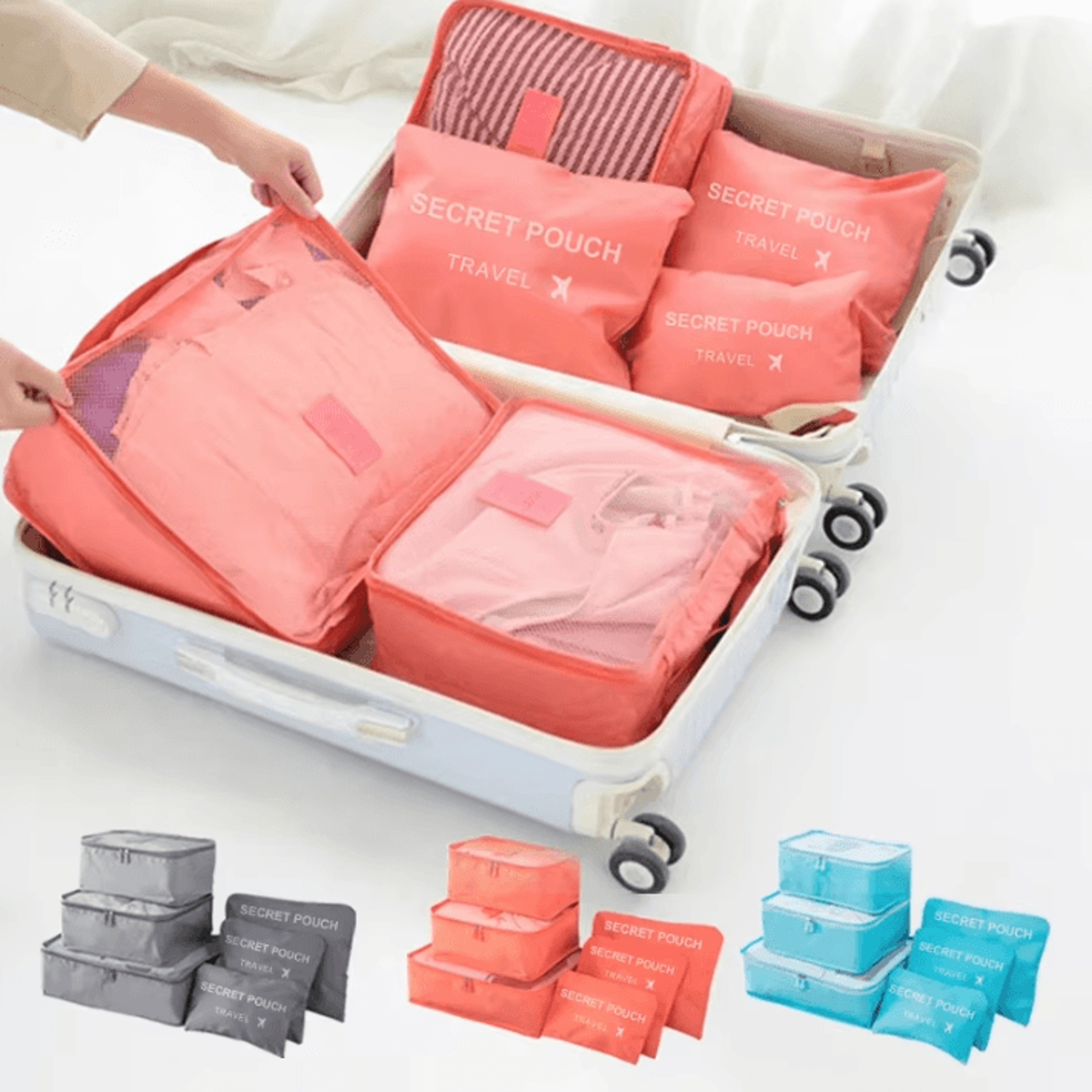 Ultimate 6Piece Travel Packing Organizer Set  Waterproof Luggage  Clothing Storage Bags 0