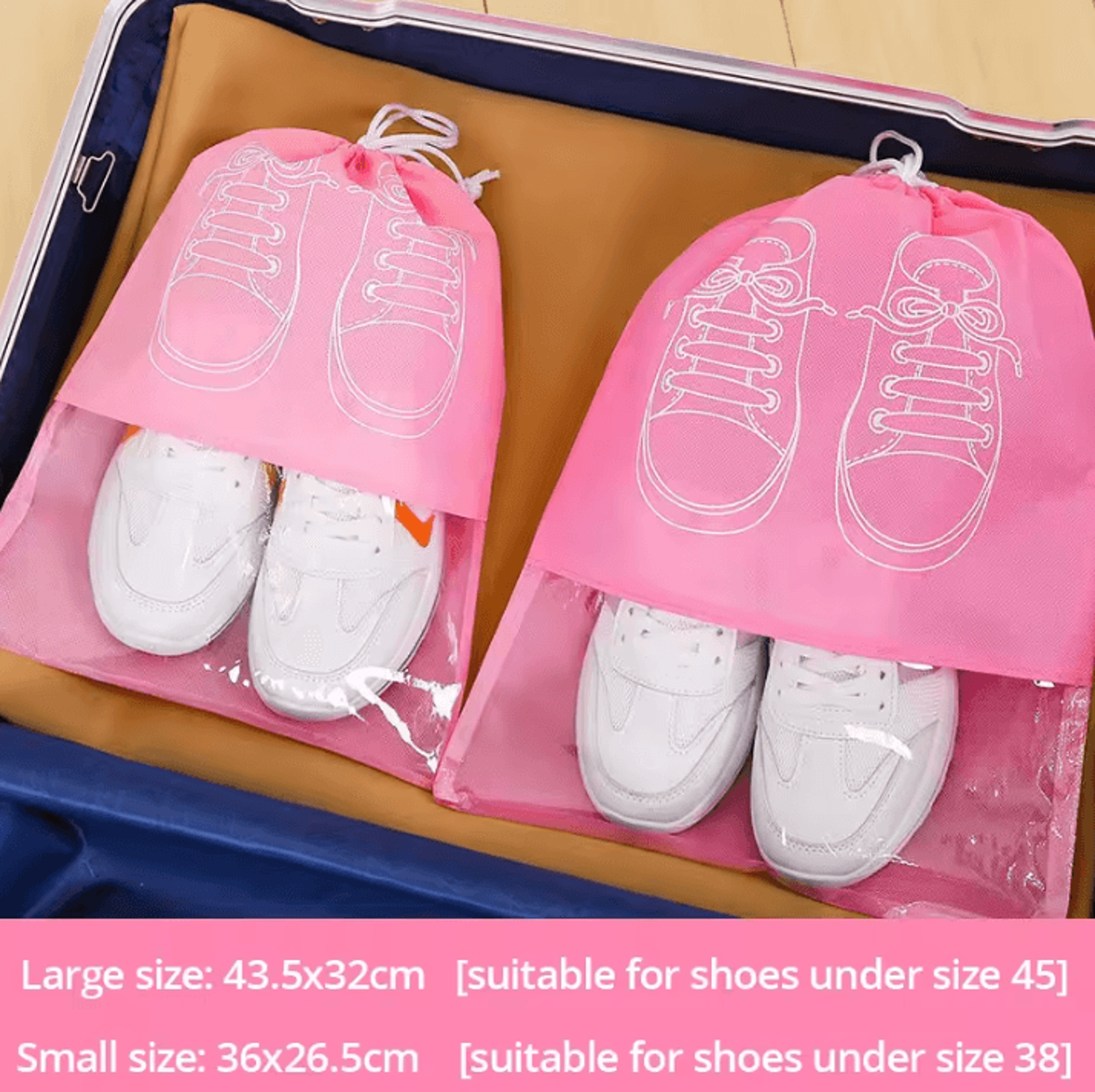 5Piece Travel Shoe Storage Bag Set  Waterproof Moistureproof Luggage Shoe Organizers 8