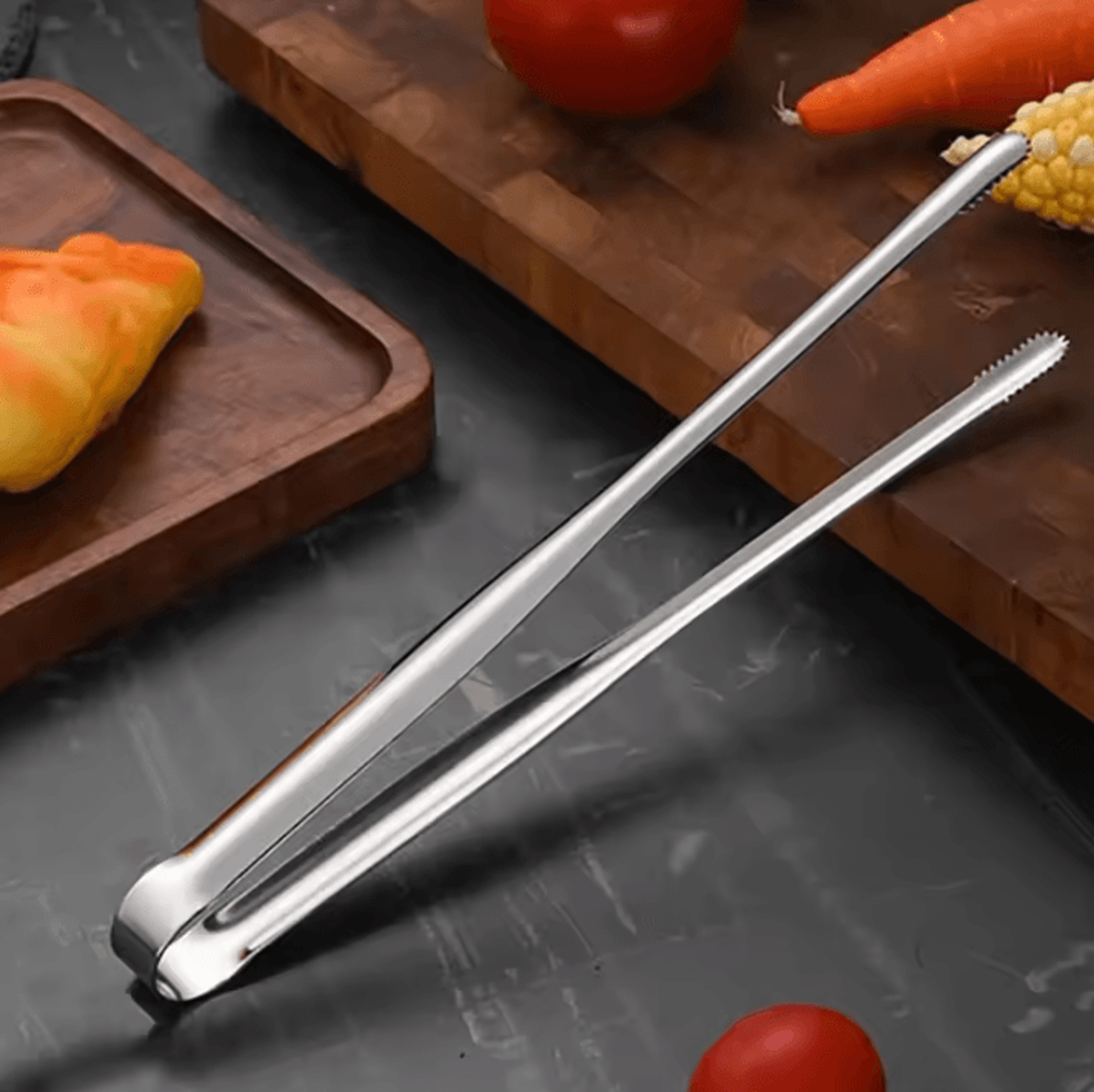 304 Stainless Steel Grill Tongs  HeavyDuty BBQ Meat Clip For Cooking  Camping 5