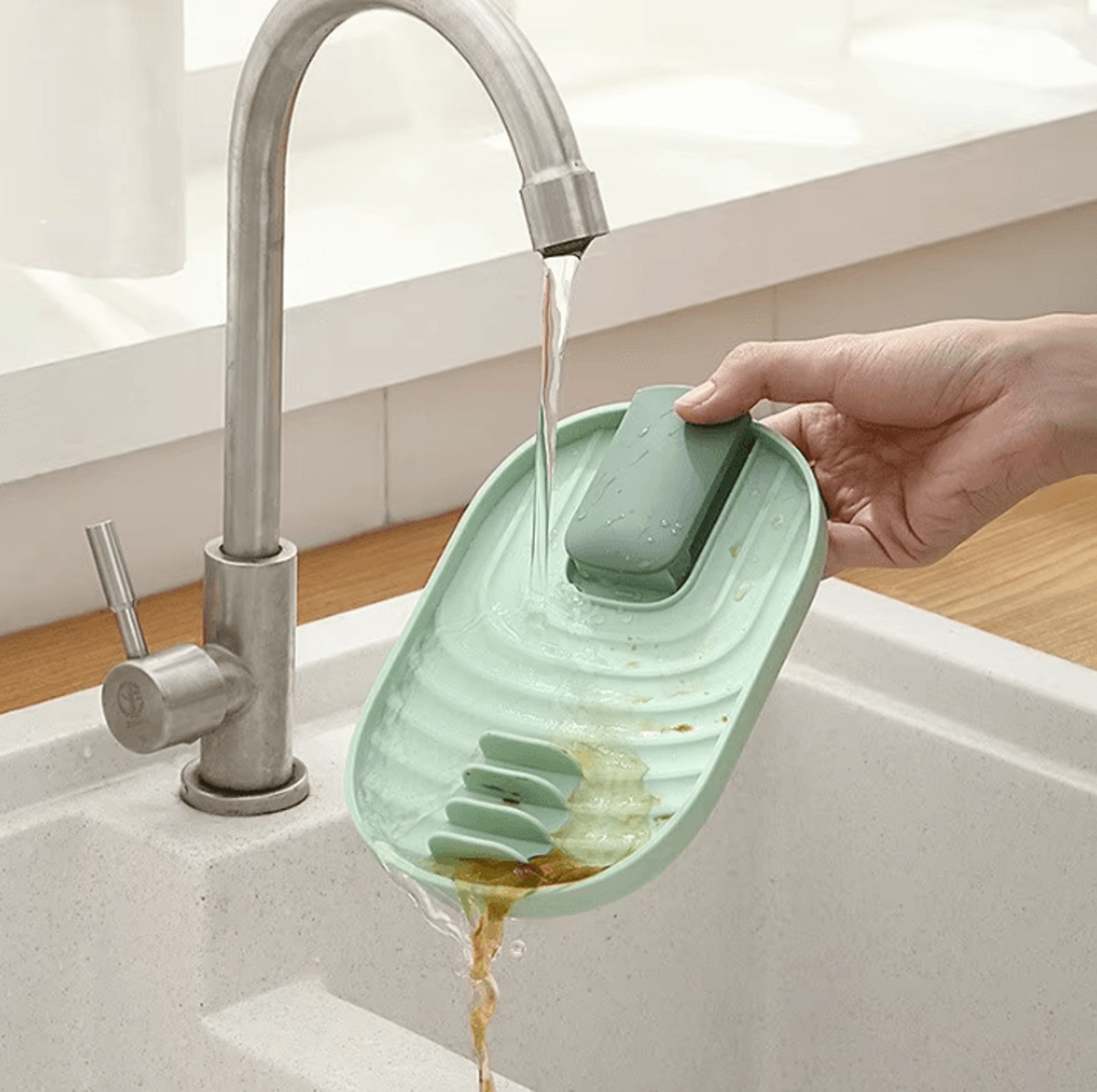 Silicone Nordic Style Pot Lid  Utensil Storage Rack  Practical Kitchen Organizer 4