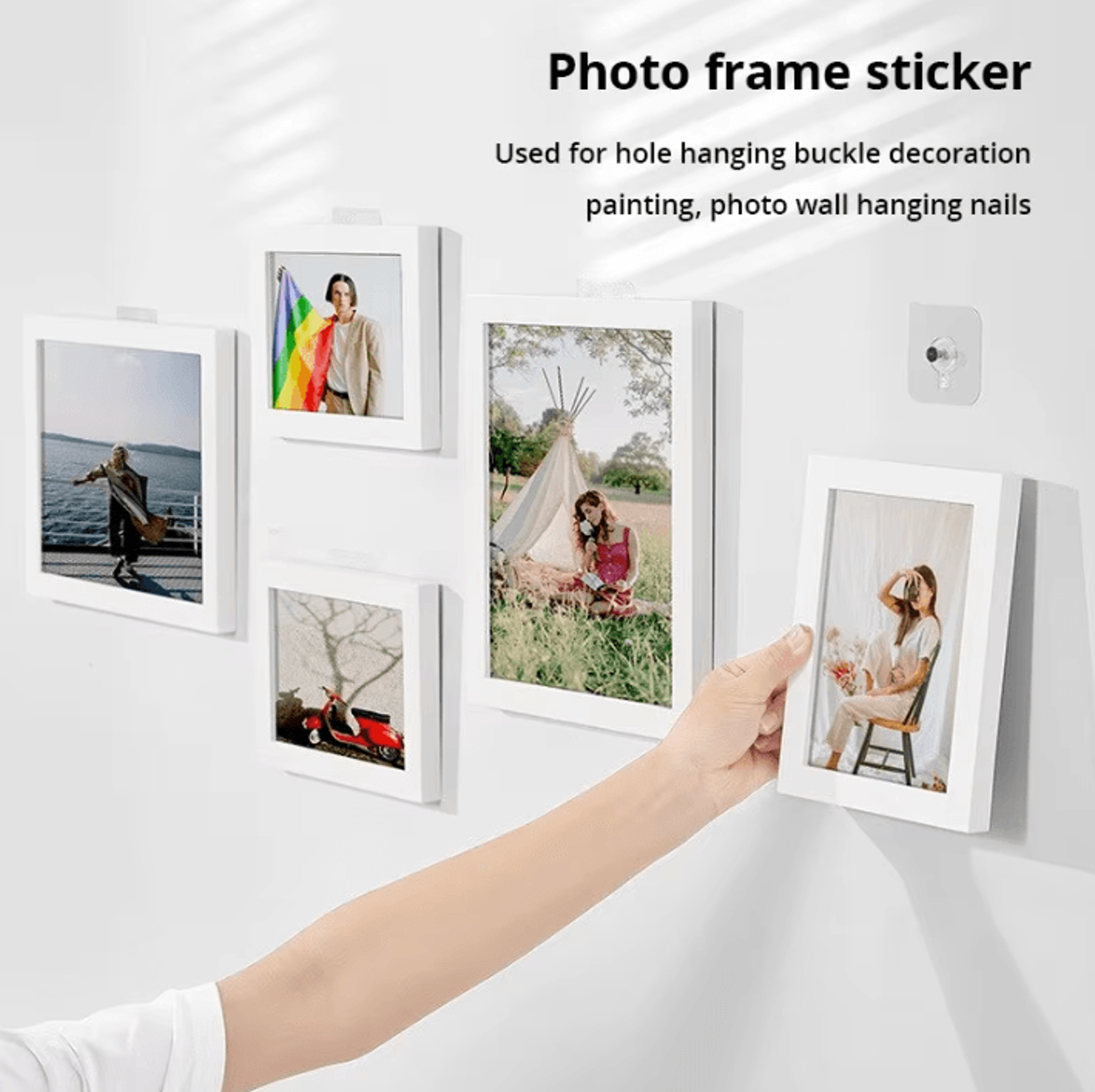 10Piece Transparent Traceless Adhesive Wall Hooks  Picture  Mural Hanging Nails 1