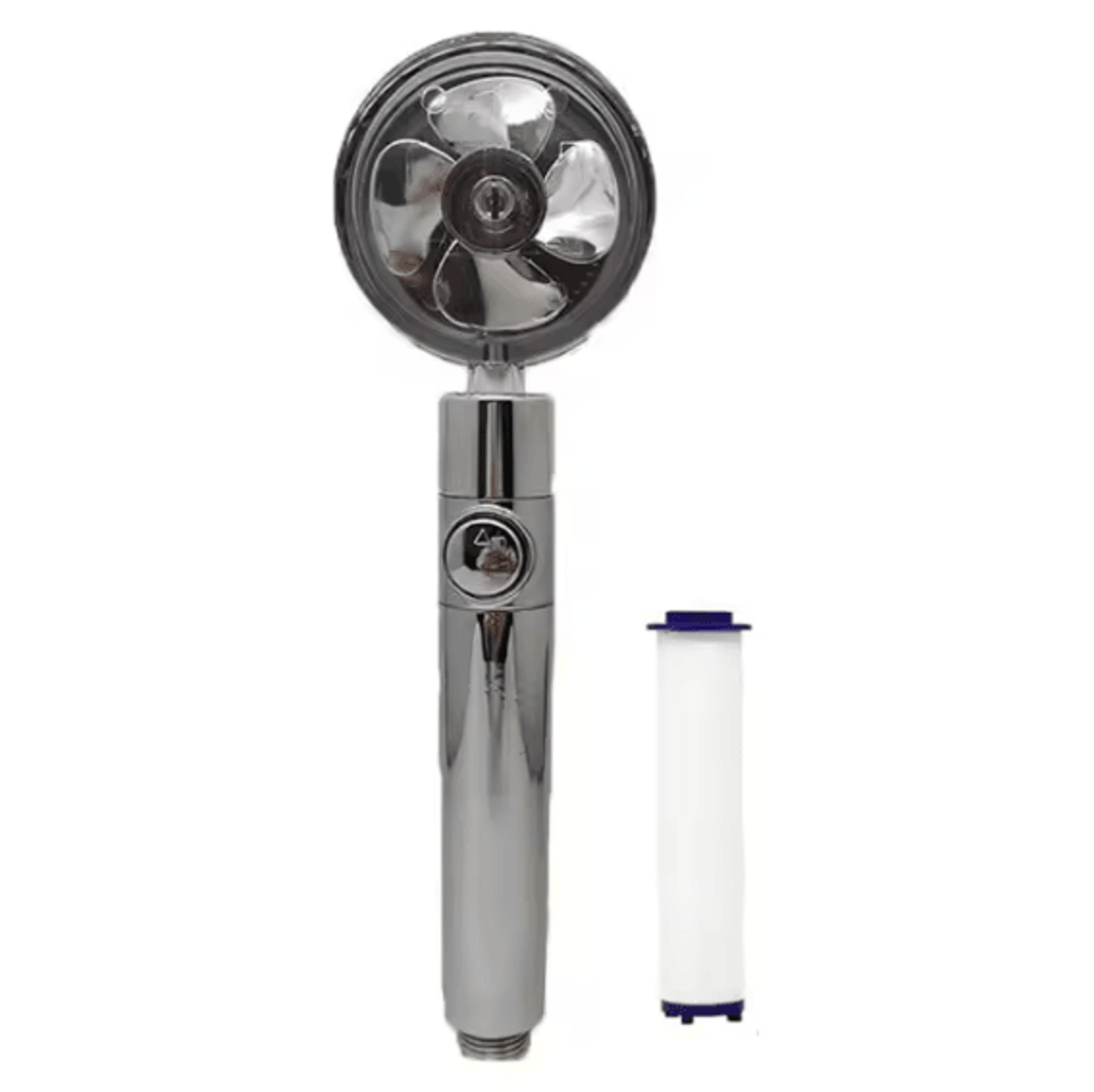 New Propeller Driven Shower Head Cotton Filter Turbocharged High Pressure Handheld Shower Nozzle 11